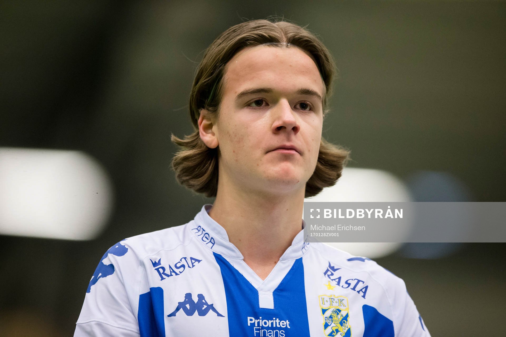 IFK Göteborgs August Erlingmark efter en träningsmatch i fotboll mellan IFK Göteborg och Sarpsborg den 28 januari 2017 i Göteborg.