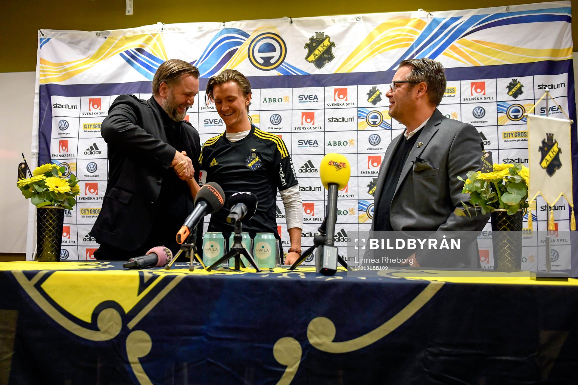 s sportchef Björn Wesström och Kristoffer Olsson  vid en