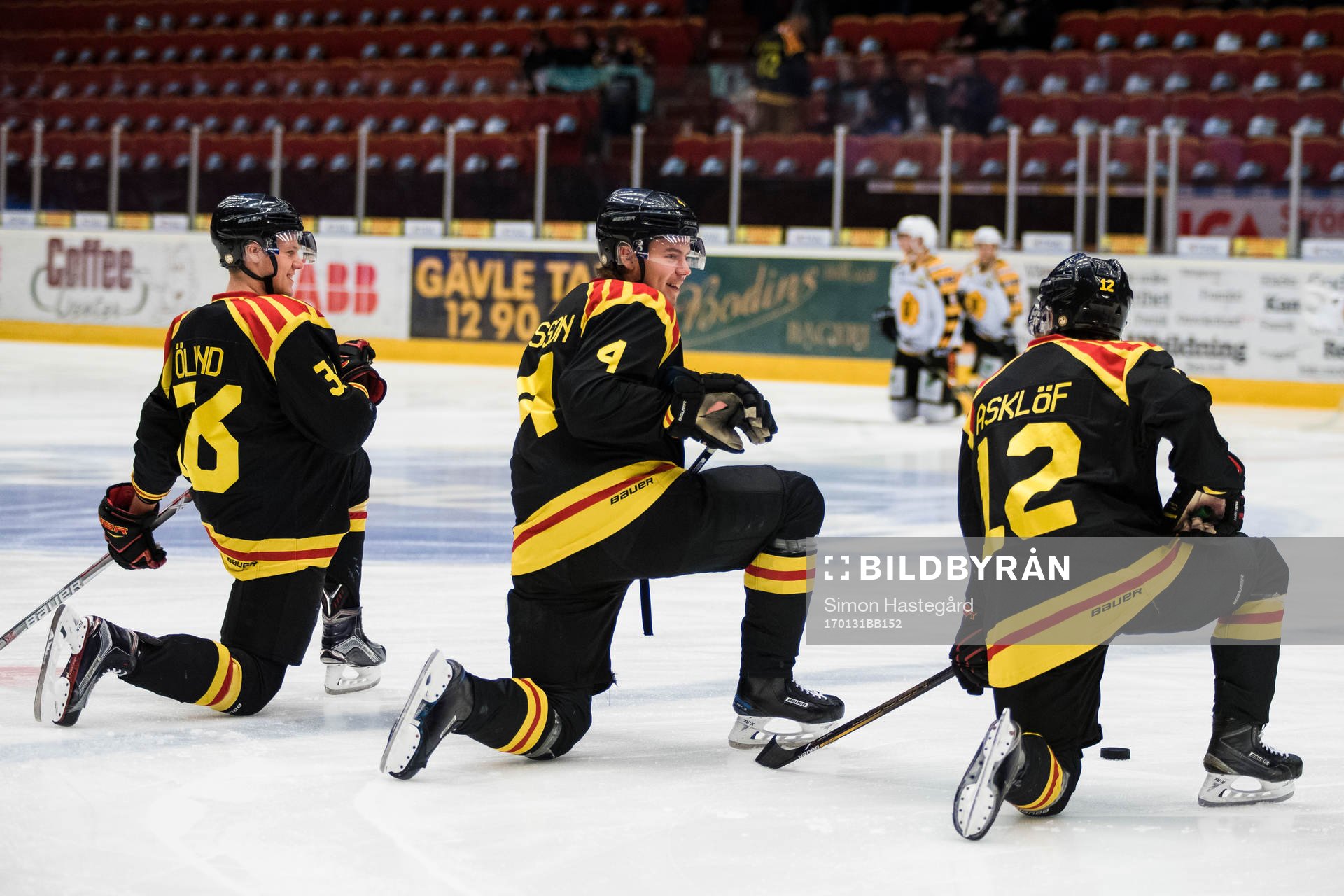Brynäs Linus Ölund , Marcus Ersson och Samuel Asklöf