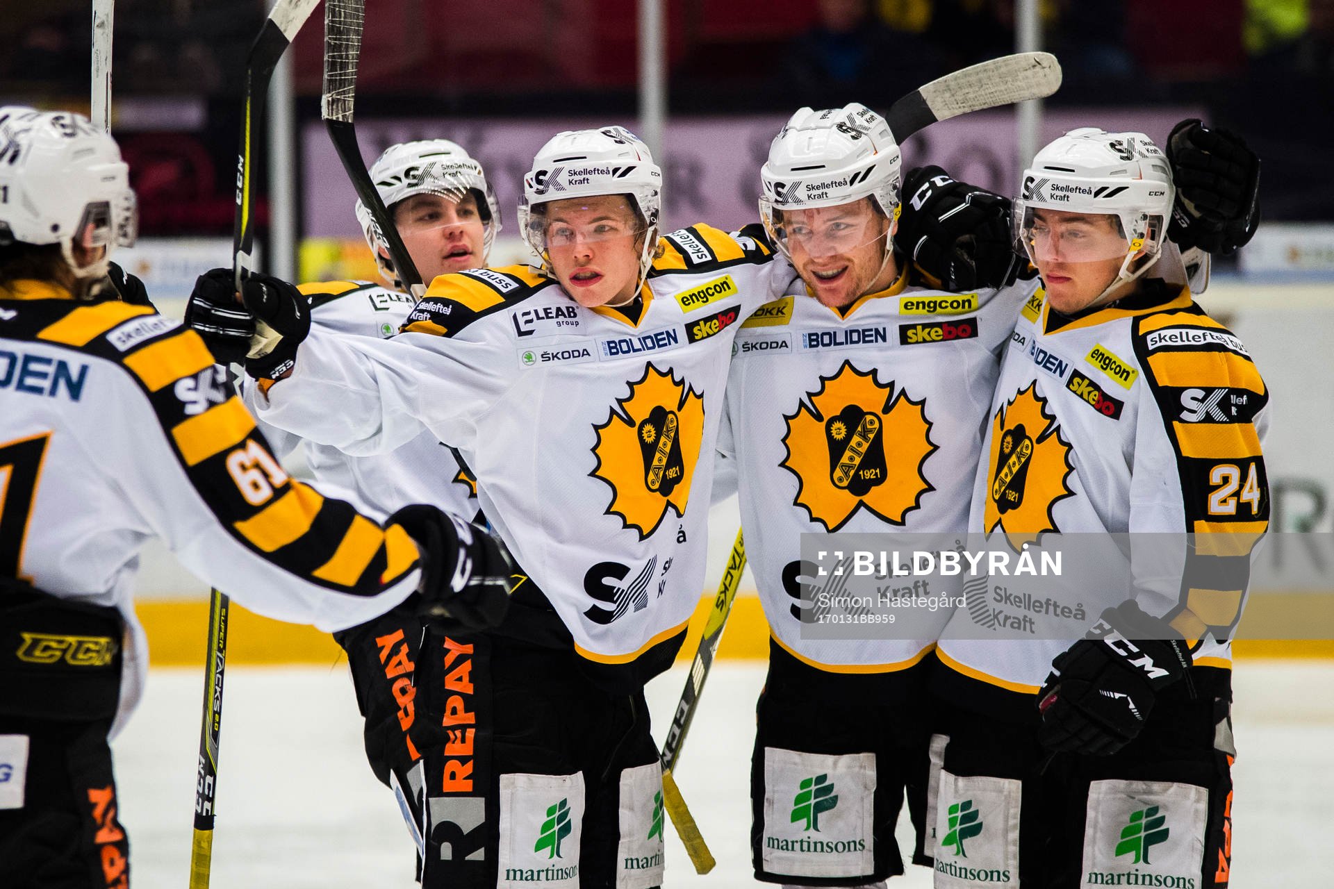 Skellefteås Fredrik Lindgren , Sebastian Ohlsson och