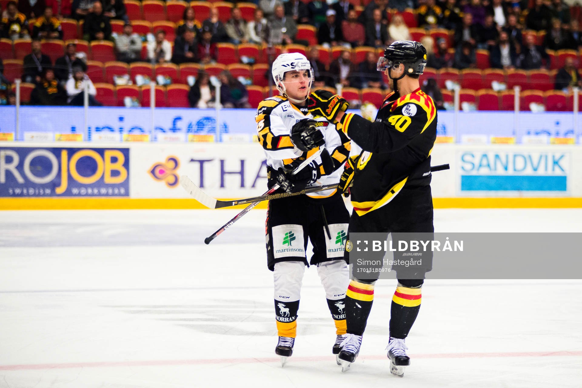Skellefteås Sebastian Aho och Brynäs Jesper Jensen