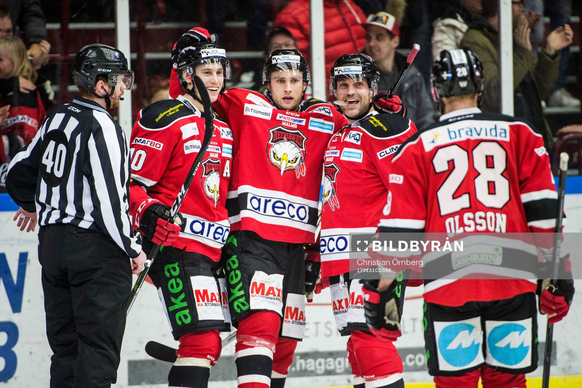 Malmö Redhawks Robin Alvarez, Ilari Filppula, André