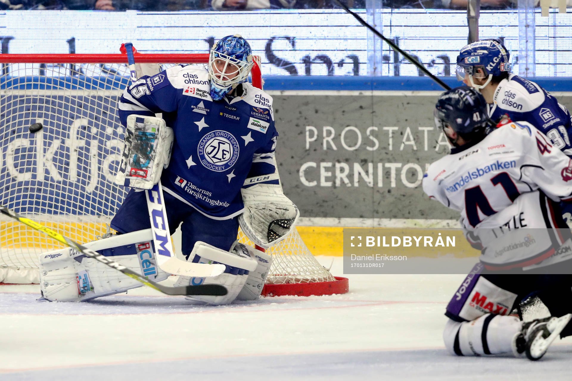 Linköpings Broc Little gör 1-3 bakom Leksands målvakt