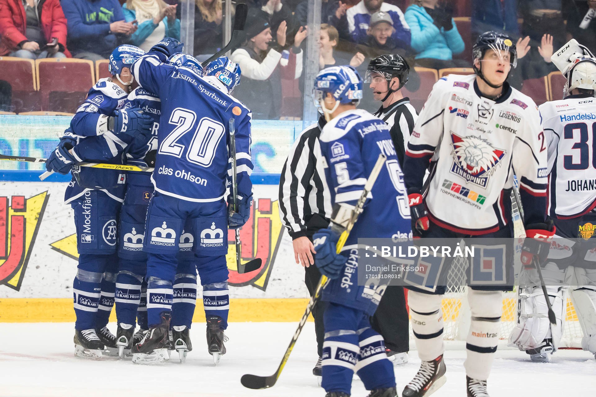 Leksands Sebastian Björnstad  Johan Porsberger jublar