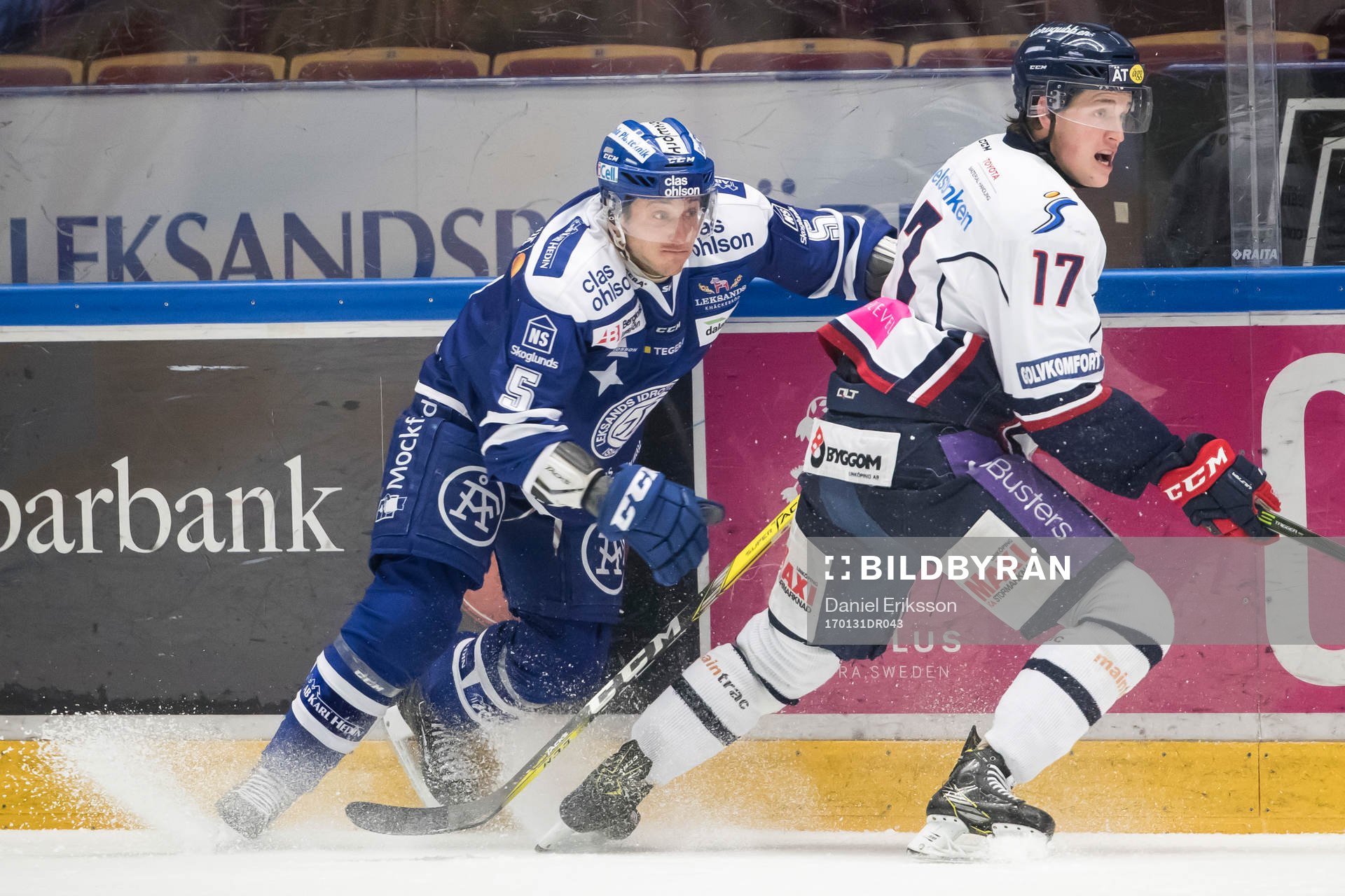 Leksands Ben Youds och Linköpings Henrik Törnqvist  i