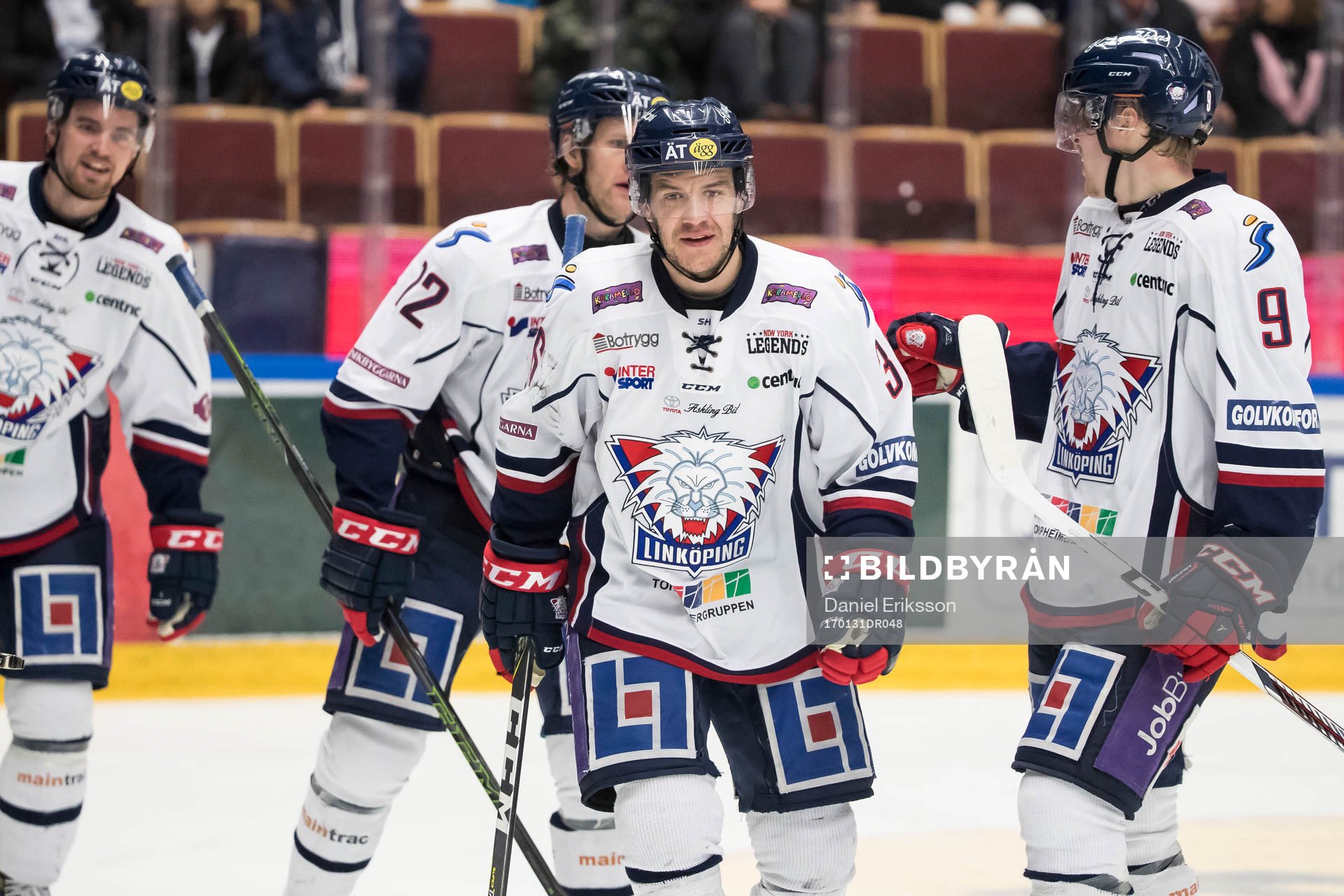 Linköpings Niklas Fogström , Sebastian Karlsson och Anton