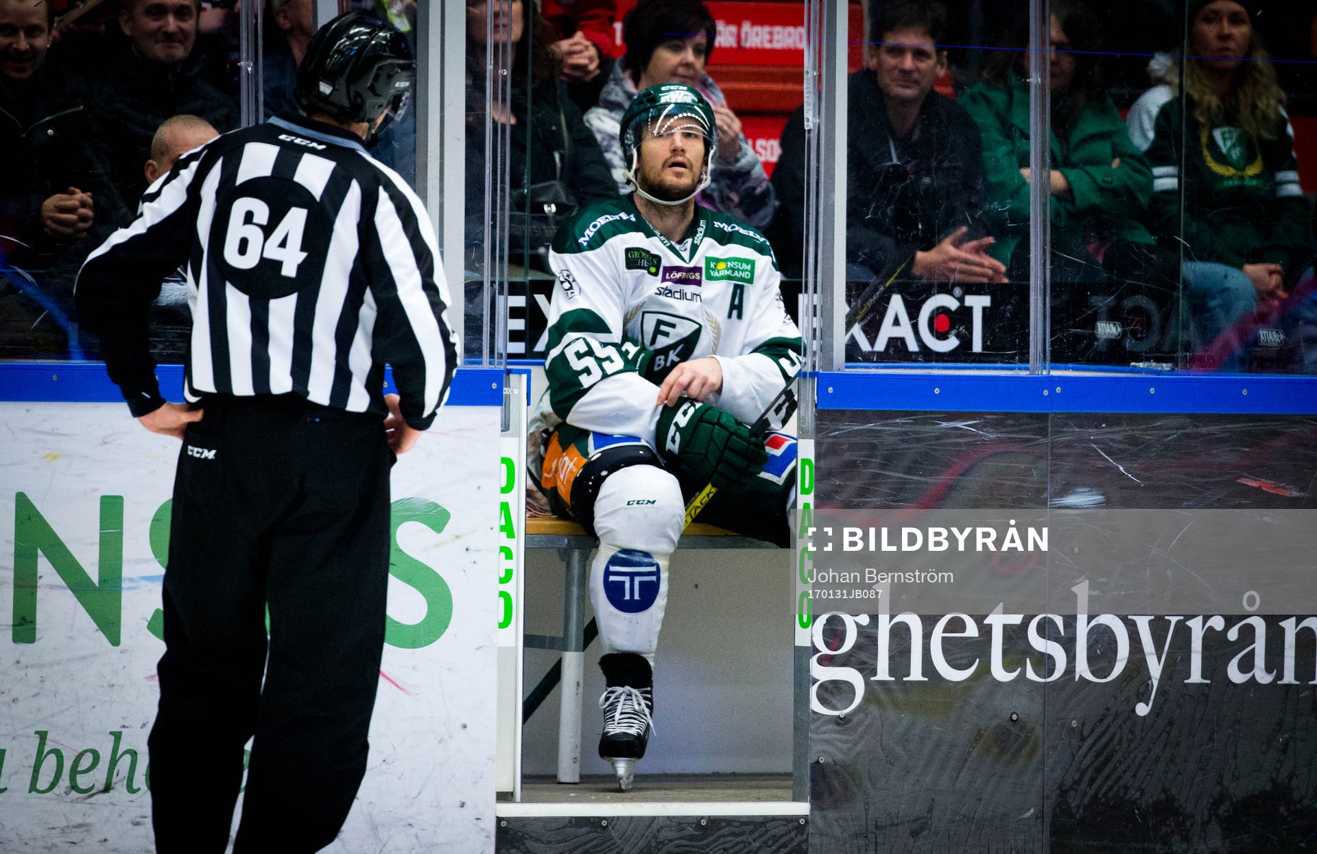 Färjestads Ole-Kristian Tollefsen fick matchstraff