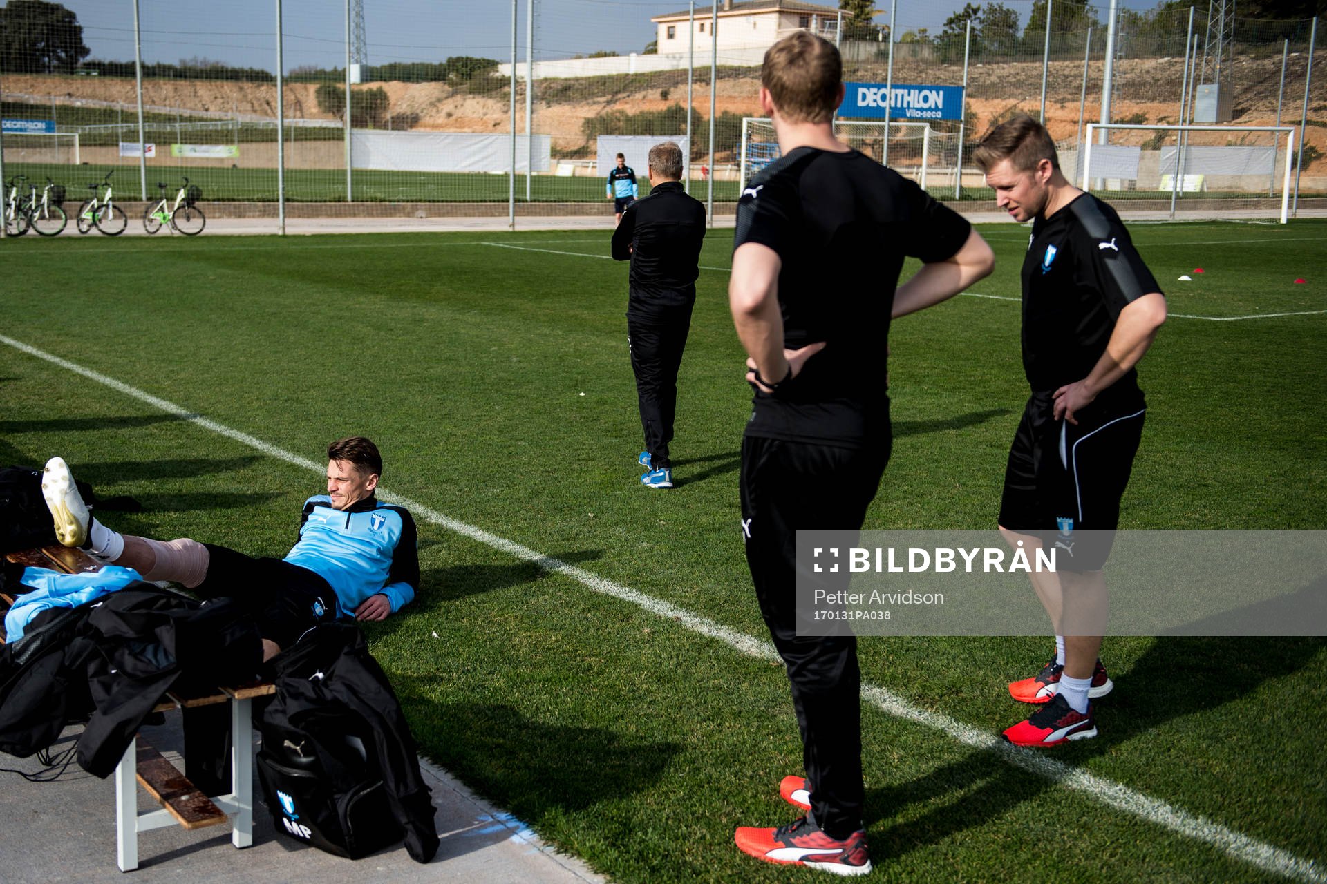 Markus Rosenberg fick avbryta träningen sedan han fått en