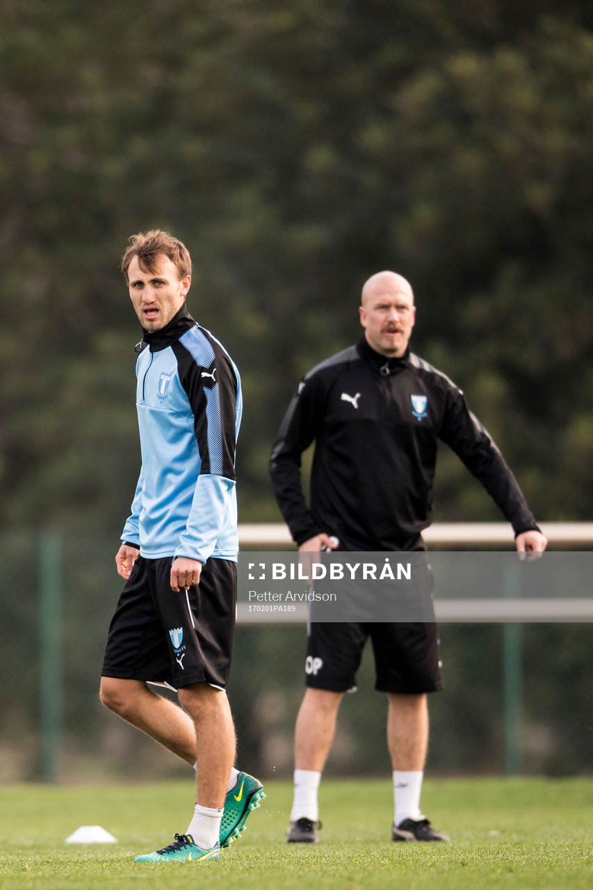 Magnus Wolff Eikrem och assisterande tränare Olof Persson