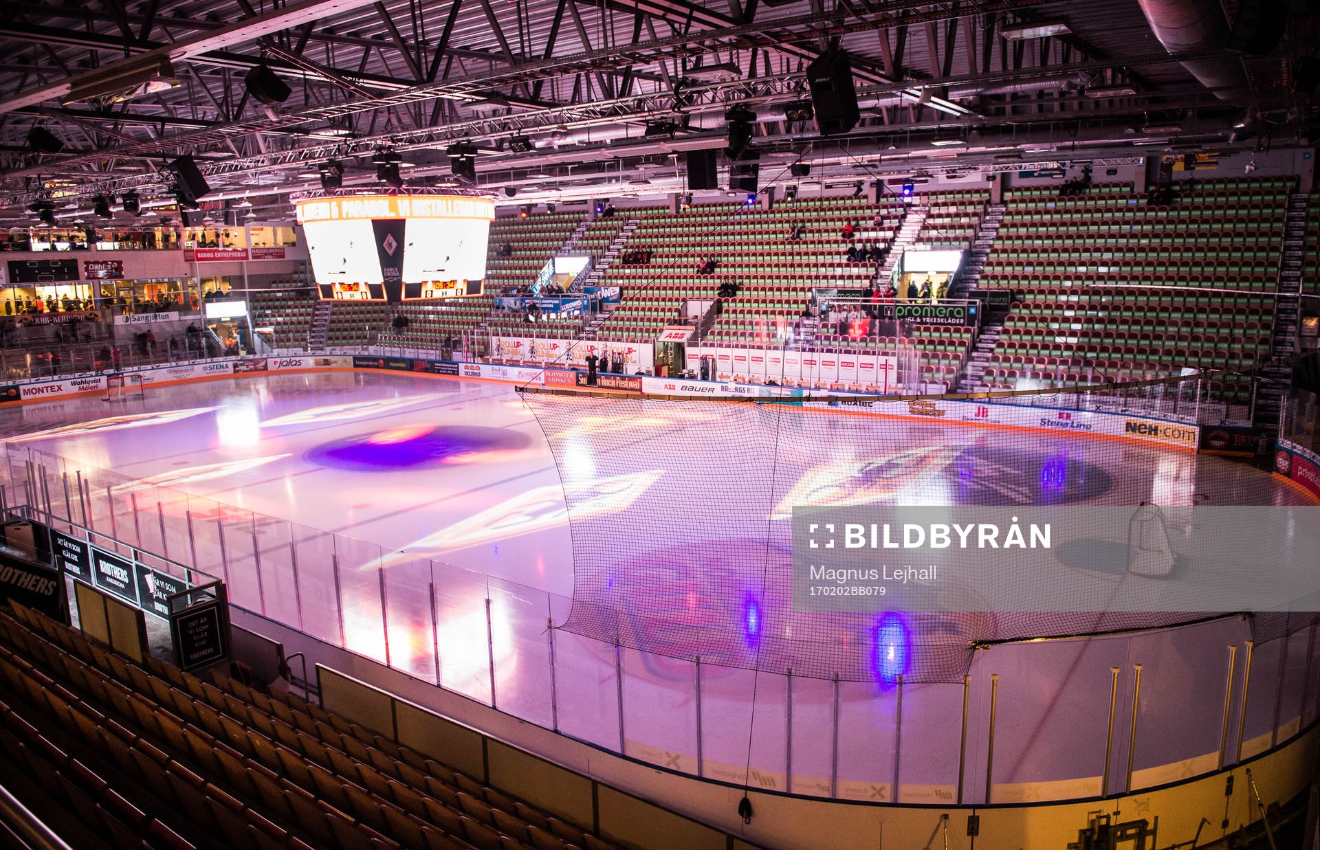ABB arena invändigt innan ishockeymatchen i SHL mellan