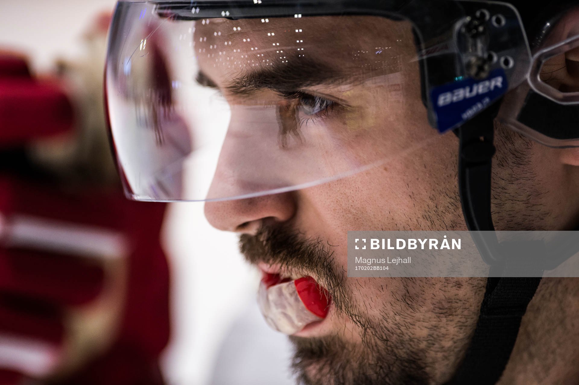 Örebros Martin Johansson innan ishockeymatchen i SHL