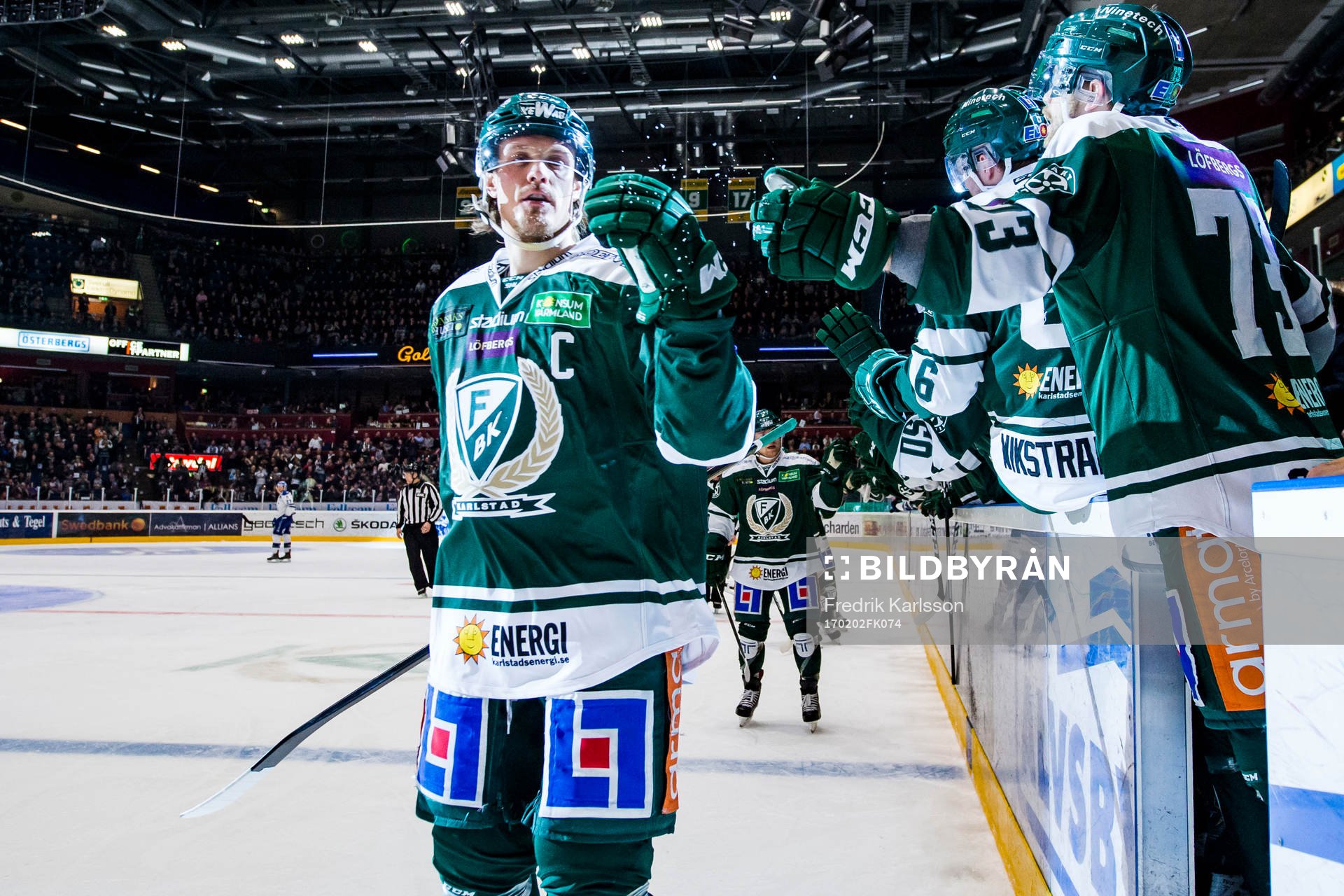 Färjestads Magnus Nygren jublar