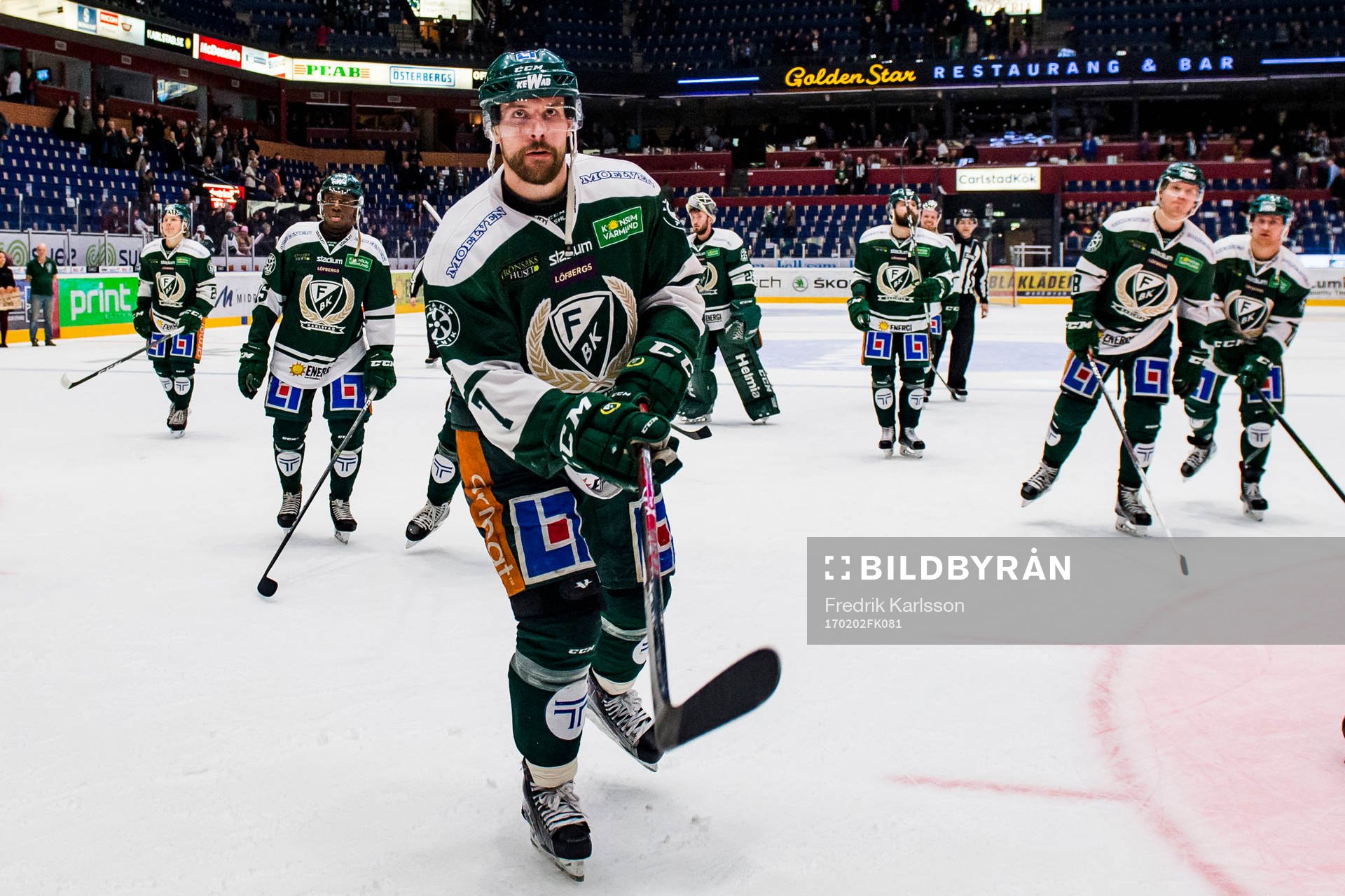 Färjestads Jonas Holös jublar