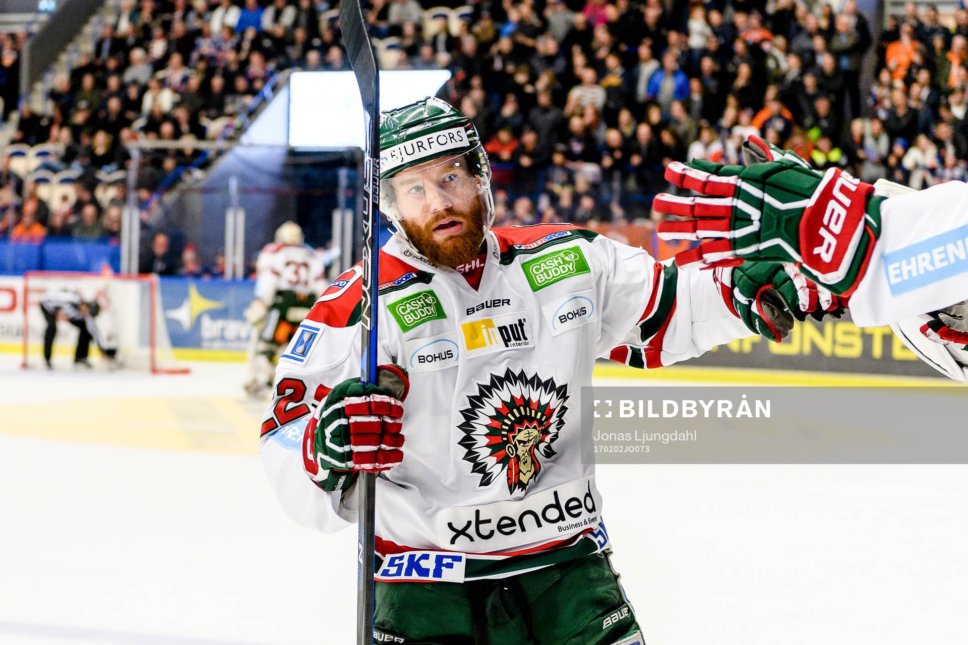 Frölundas Robin Figren jublar