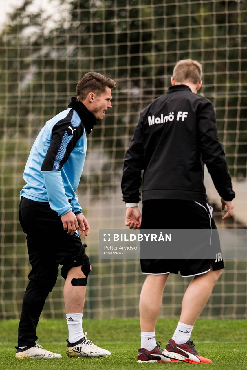 Markus Rosenberg och sjukgymnast Jesper Robertsson