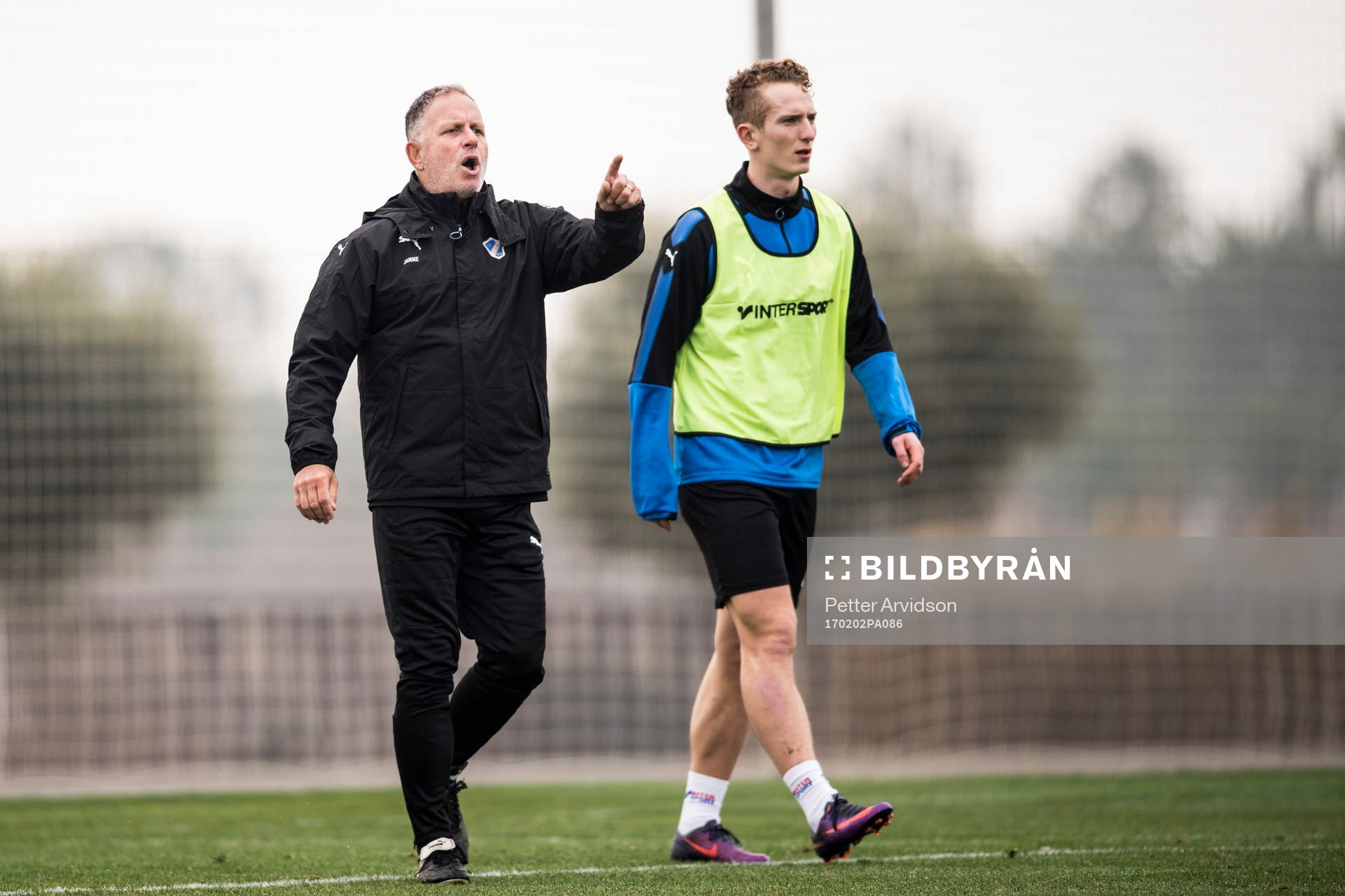 Tränare Jan Jönsson och Andreas Bengtsson