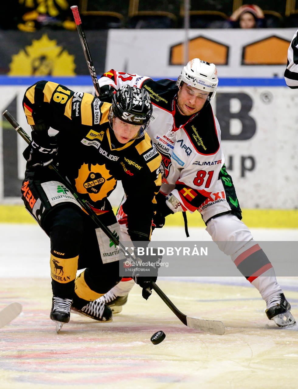 Skellefteås Linus Lindström och Malmö Redhawks Ilari