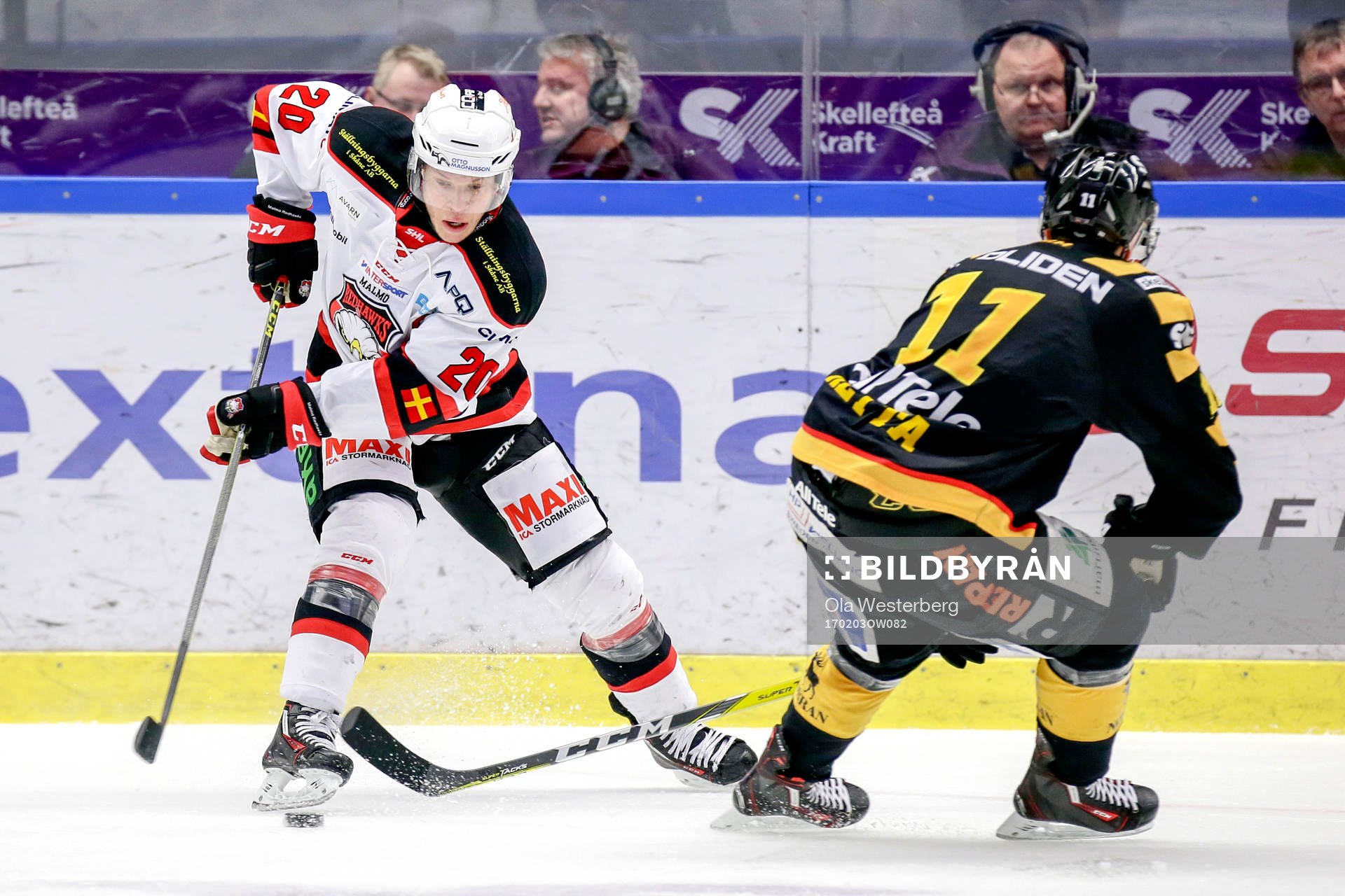 Malmö Redhawks Erik Forssell och Skellefteås Henrik Hetta