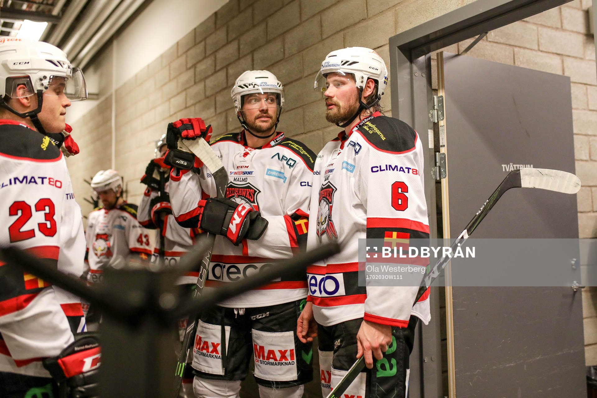 Malmö Redhawks Noah Welch,Christoffer Forsberg och Stefan