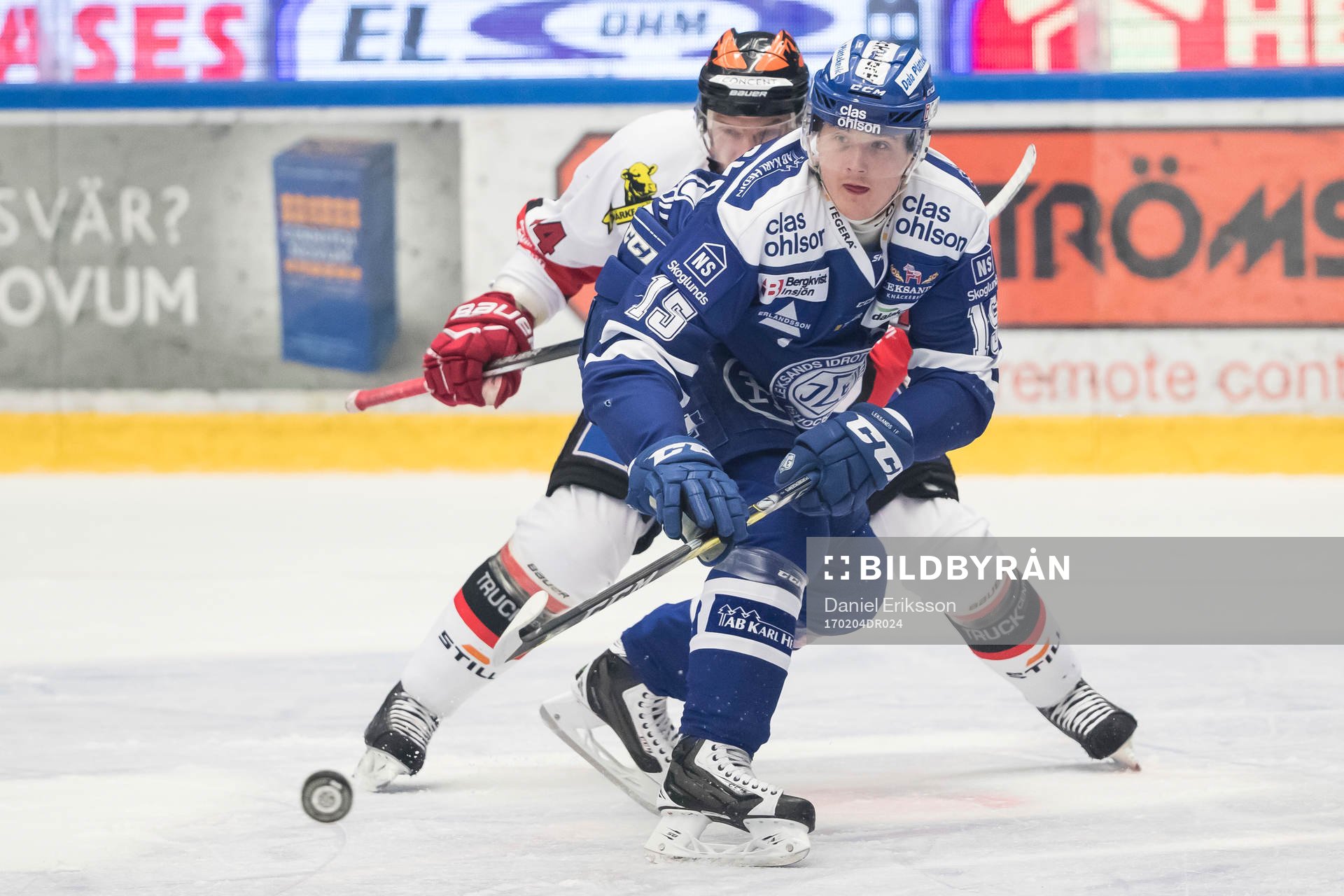 Leksands Johan Porsberger och Örebros Rasmus Fyrpihl i