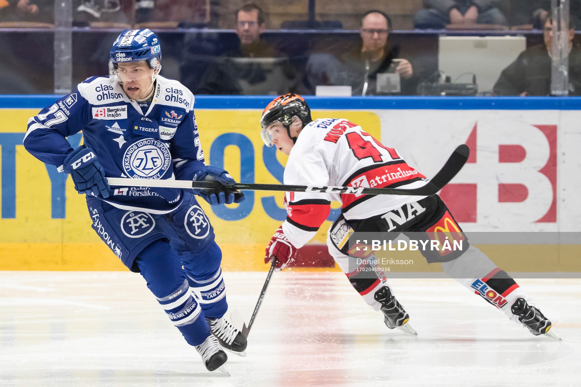 Leksands Eric Castonguay och Örebros Joel Mustonen i