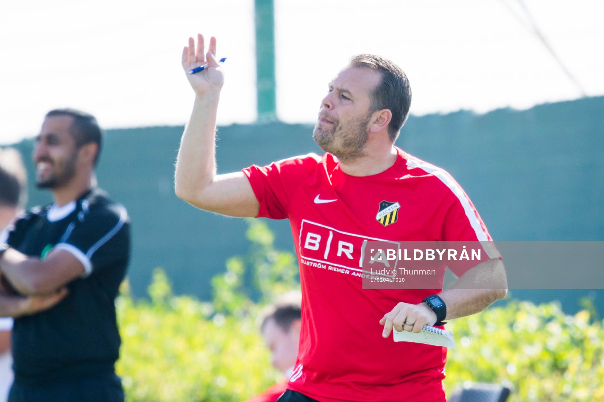 Häckens tränare Mikael Stahre under fotbollsmatchen mellan Häcken och Molde i Dubai International Cup den 4 februari 2017 i Dubai.