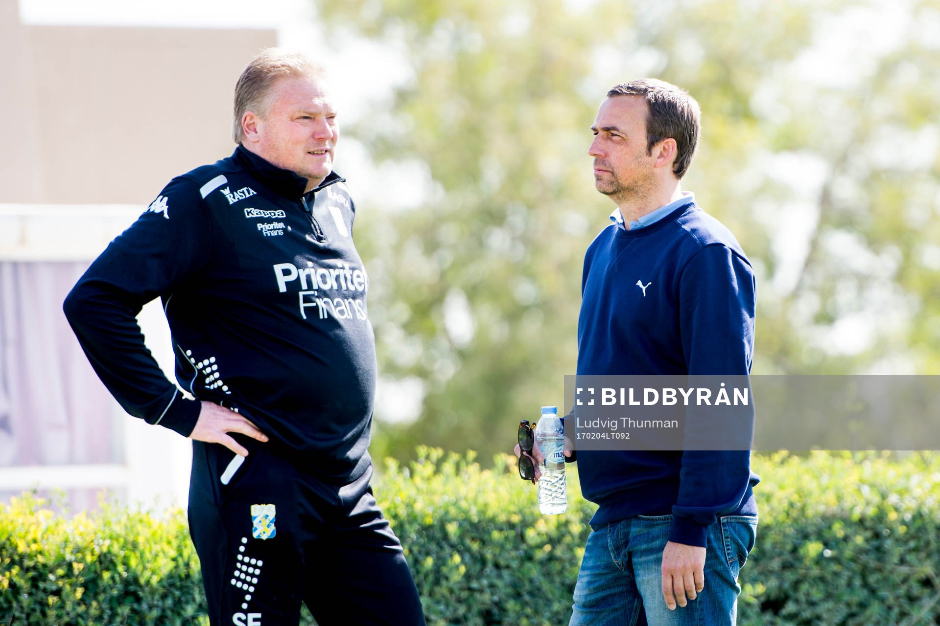IFK Göteborgs tränare Jörgen Lennartsson i samt med