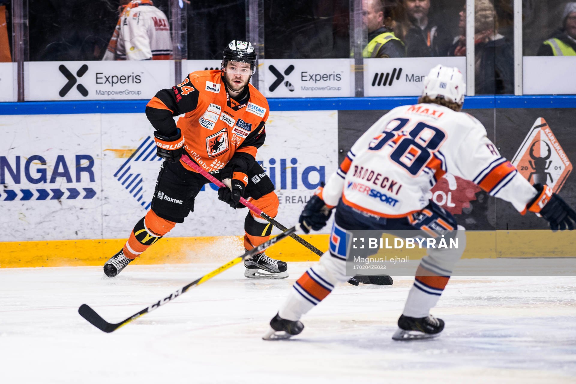 Karlskronas Jimmy Andersson  och Växjös Adam Brodecki