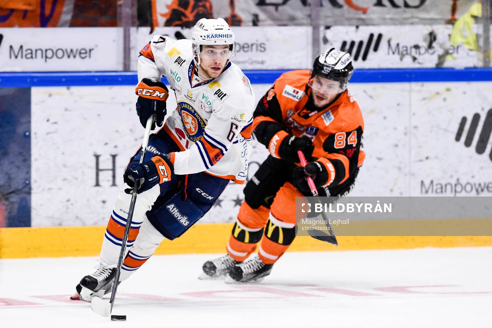 Växjös Eric Martinsson och Karlskronas Jimmy Andersson