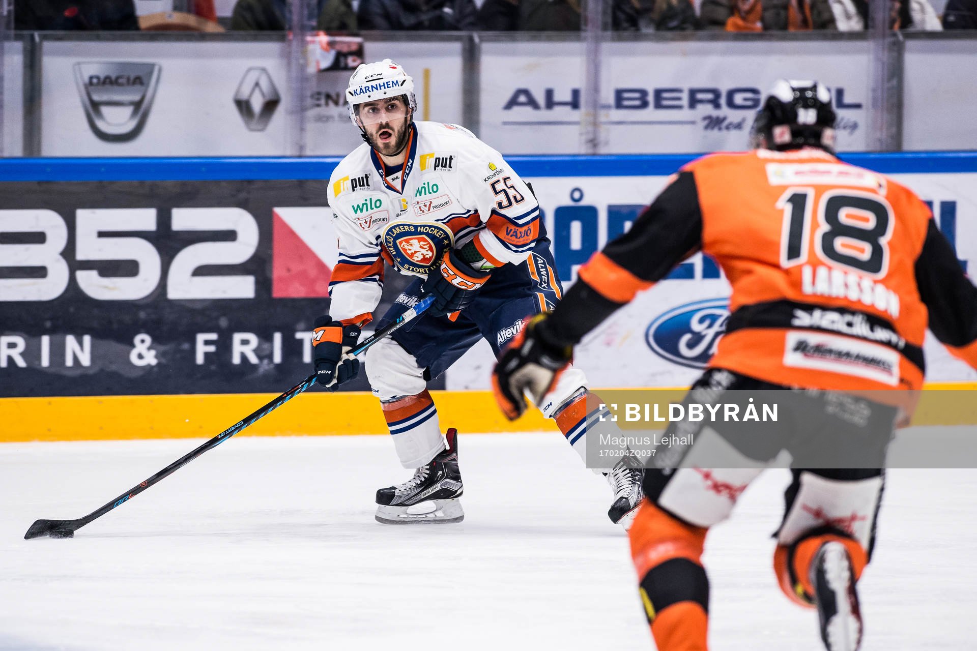 Växjös Nick Bailen och Karlskronas Emil Larsson