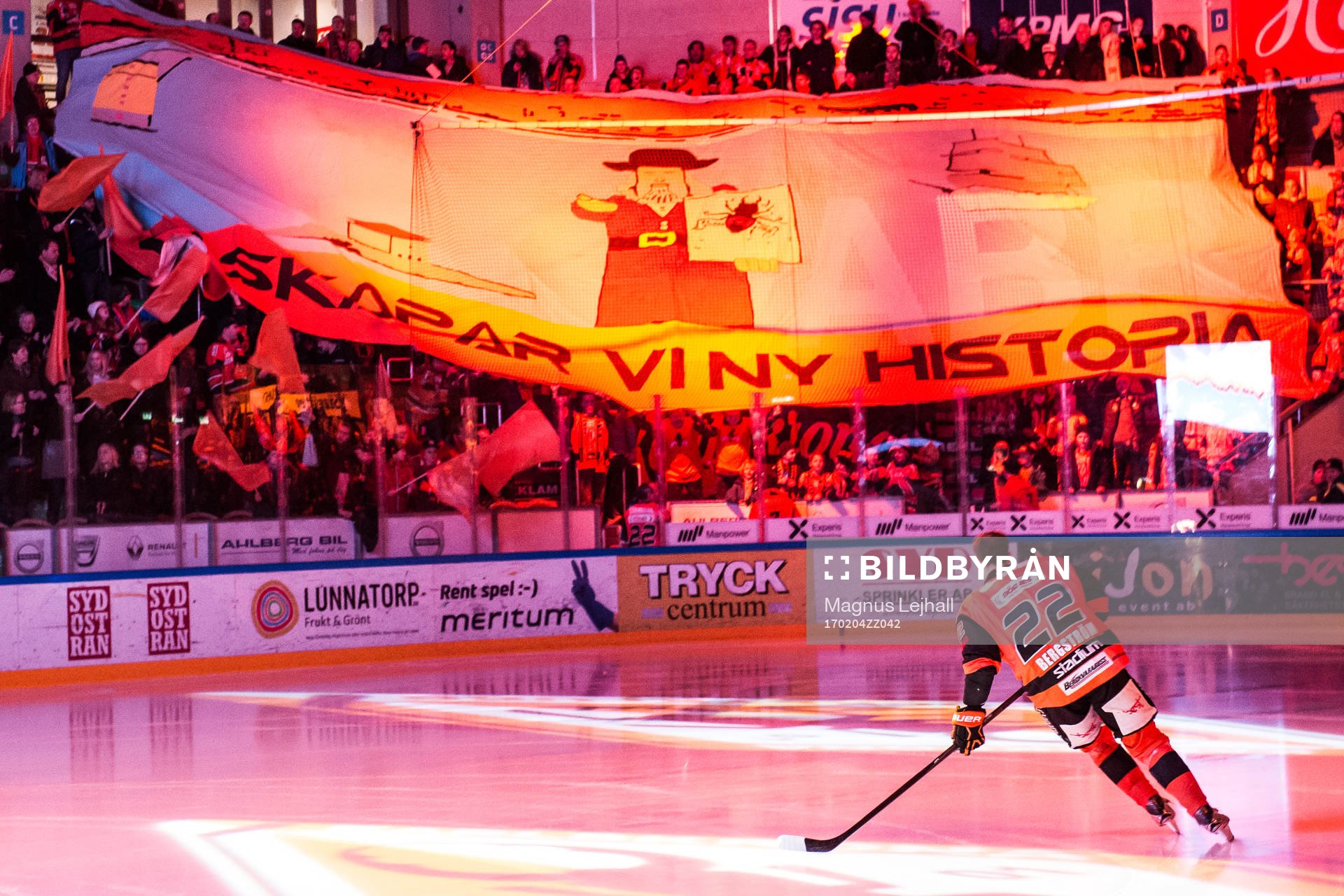 Karlskronas läktartifo med Alexander Bergström