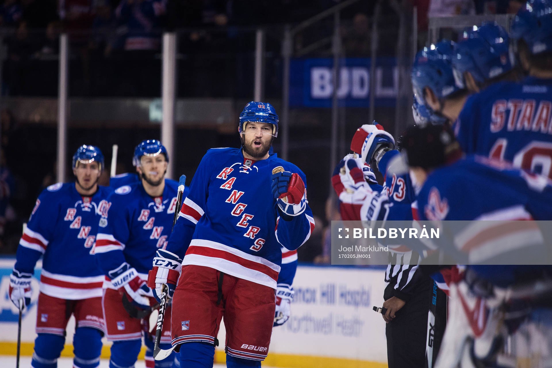 Rangers Rick Nash jublar
