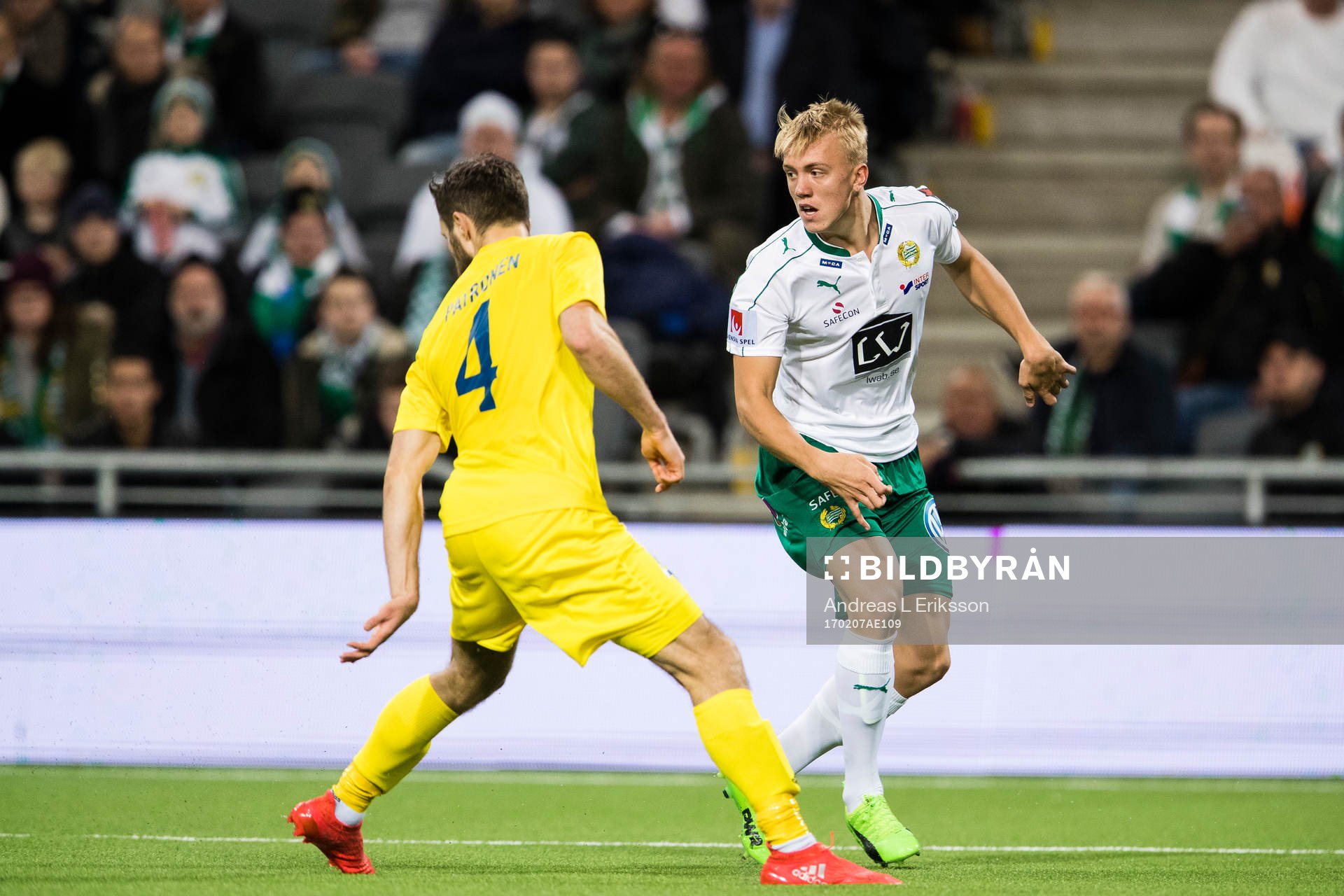 HJK Helsingfors Hannu Patronen och Hammarbys Isac Lidberg
