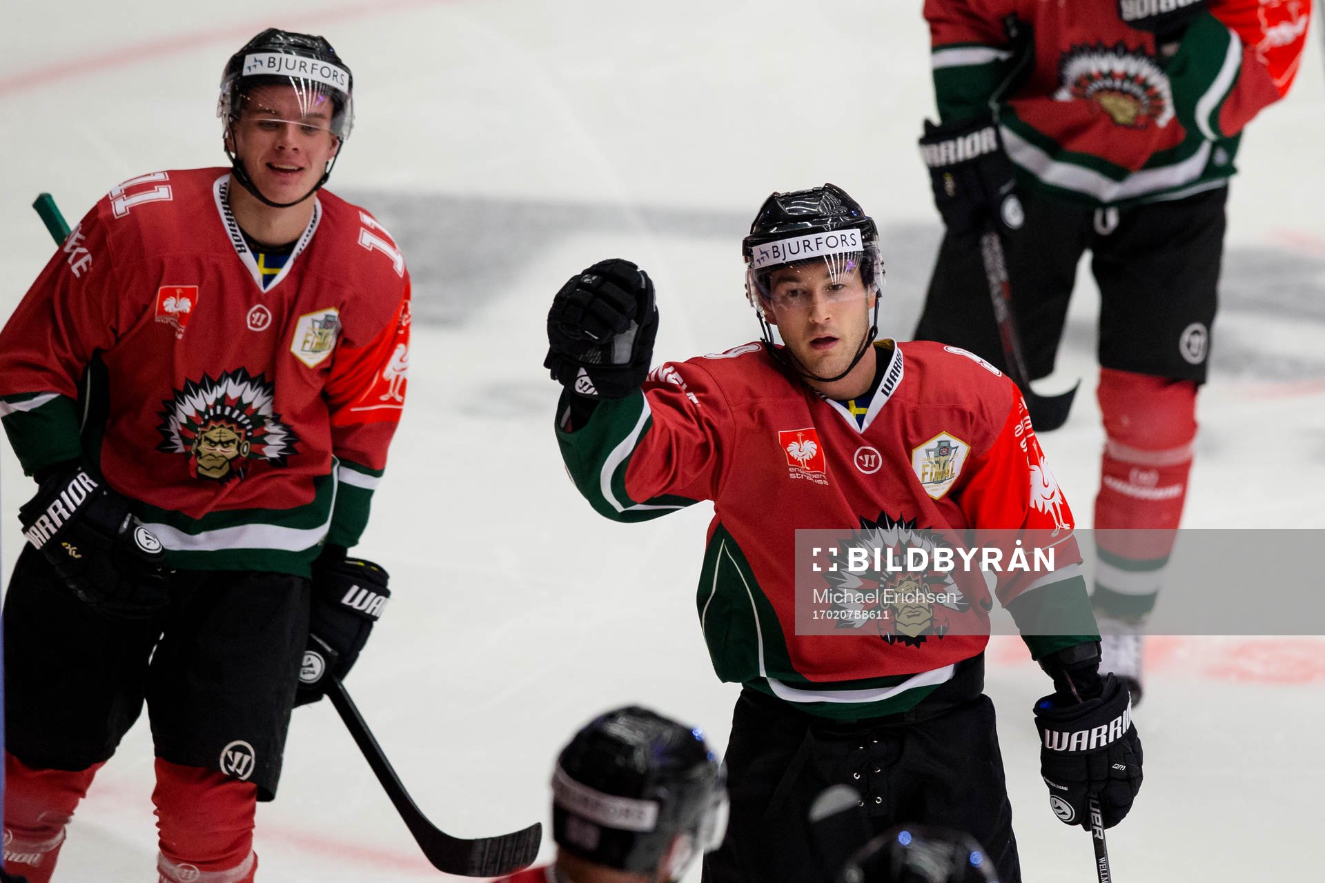 Frölundas Casey Wellman jublar