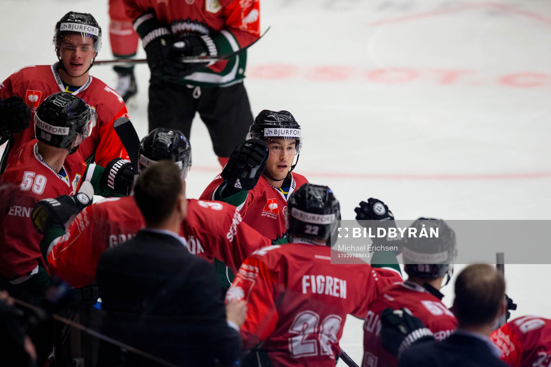 Frölundas Casey Wellman jublar