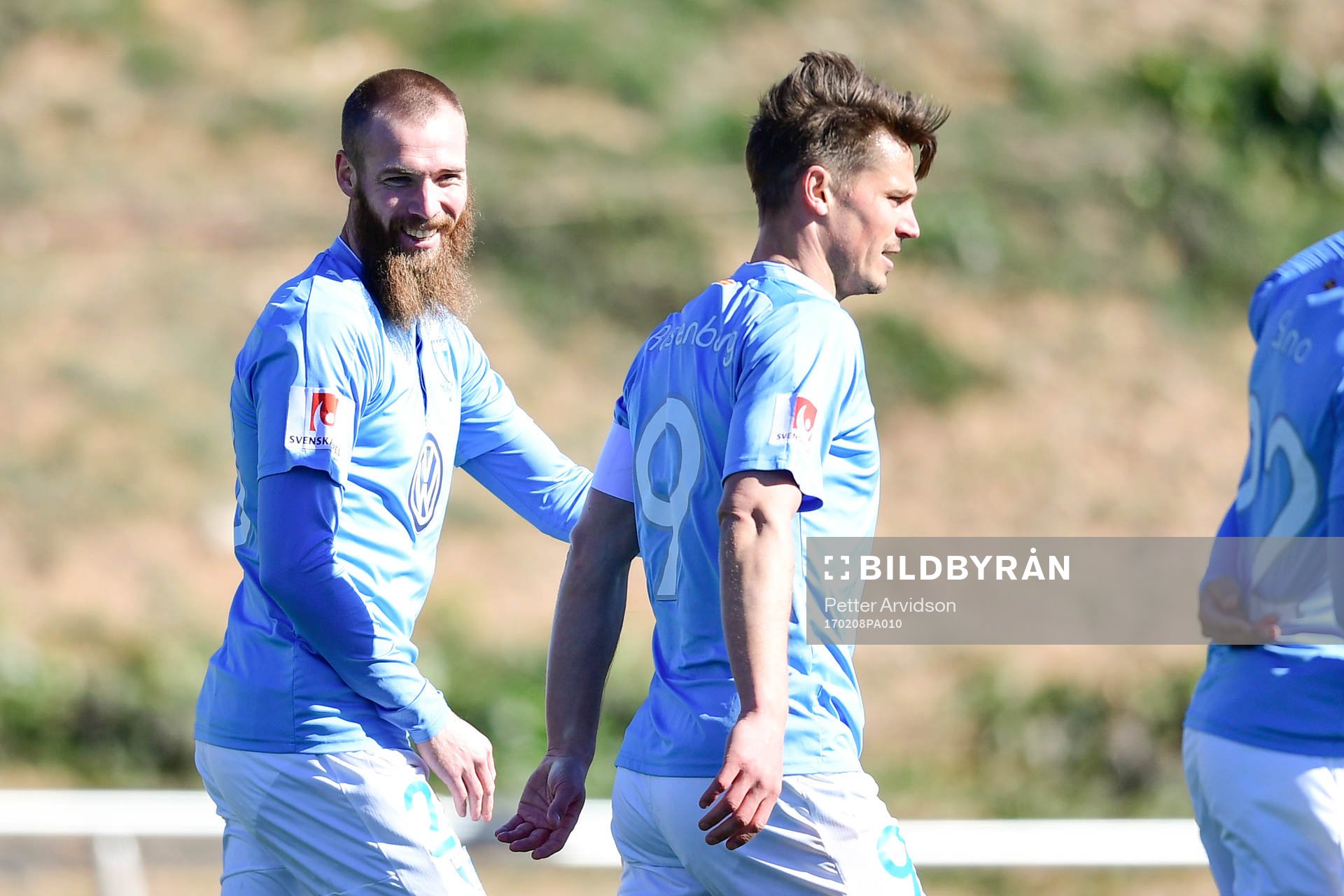 Malmö FFs Jo Inge Berget och Markus Rosenberg  jublar