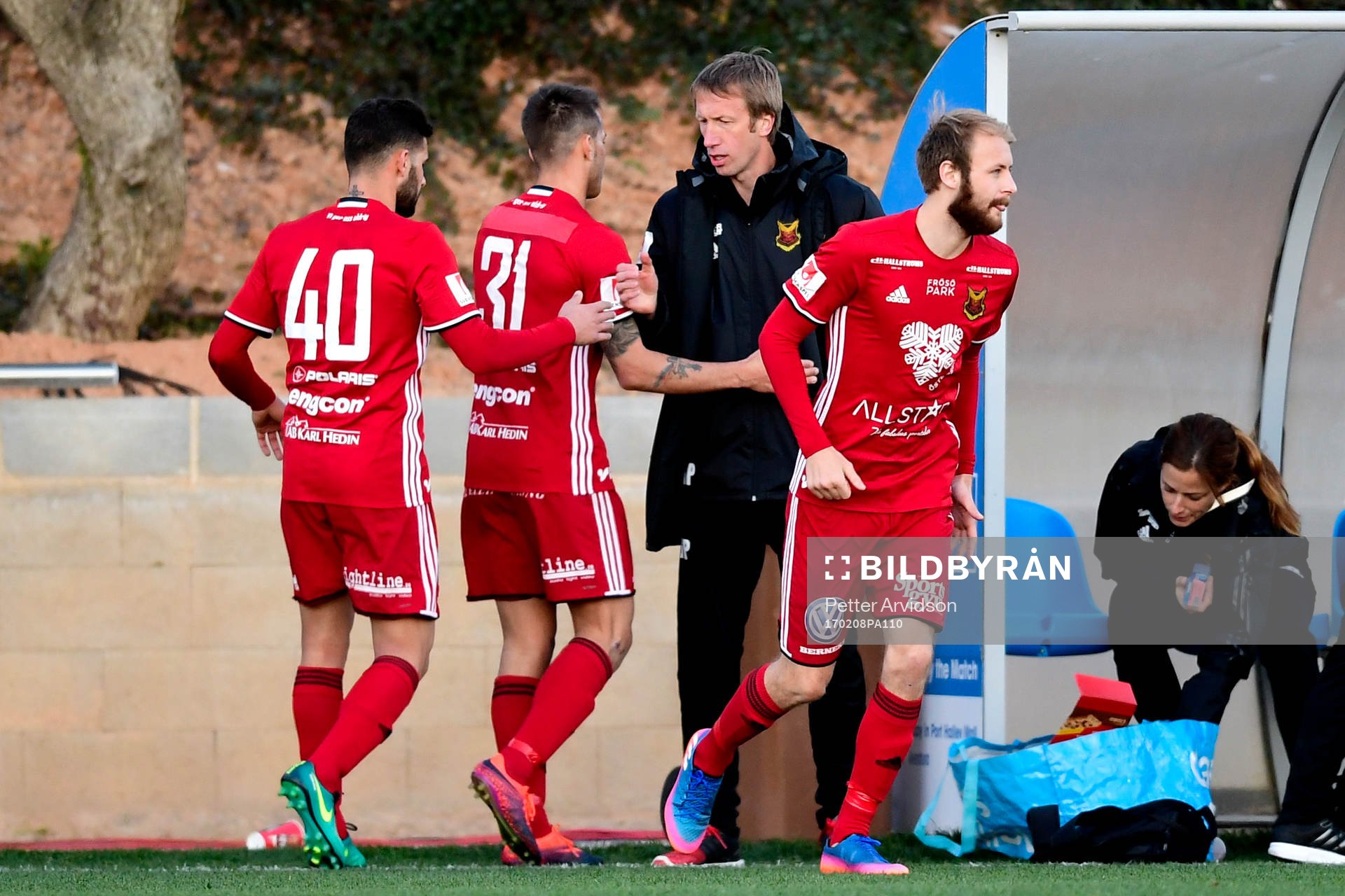 Östersunds tränare Graham Potter och Christian Marquez
