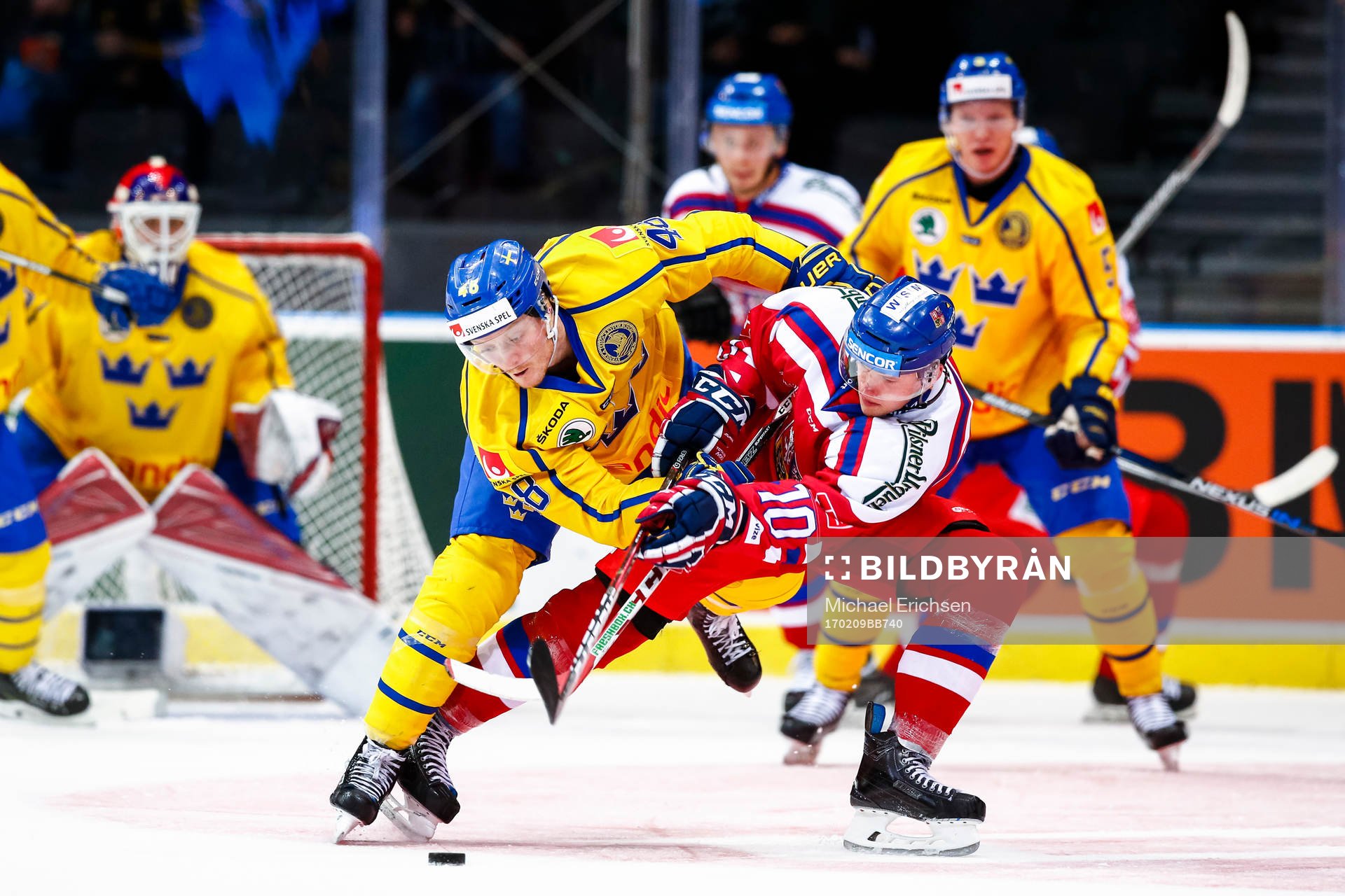 Sveriges Carl Klingberg och Tjeckiens David Kämpf