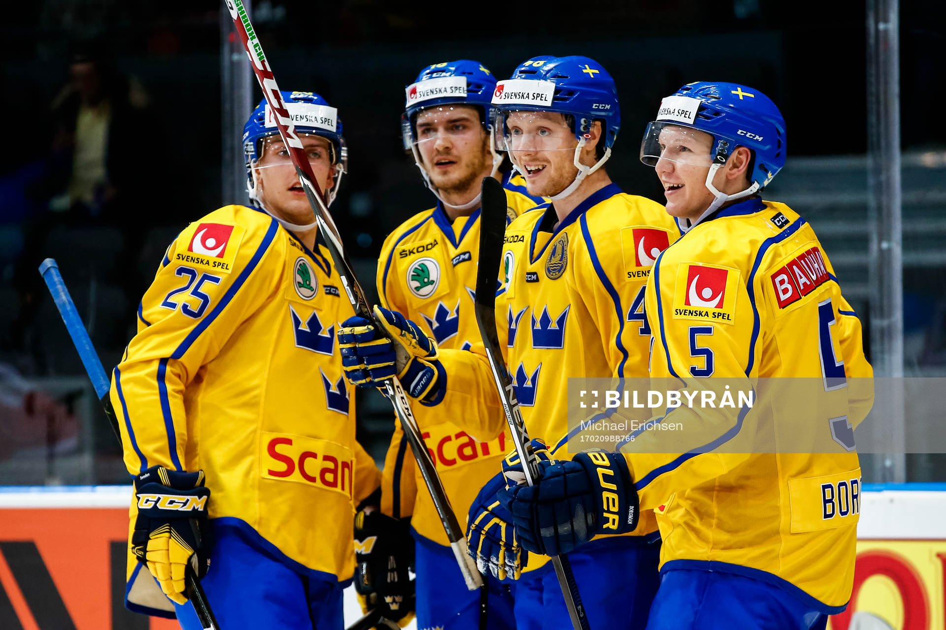 Sveriges Philip Holm , Carl Klingberg och Andreas Borgman