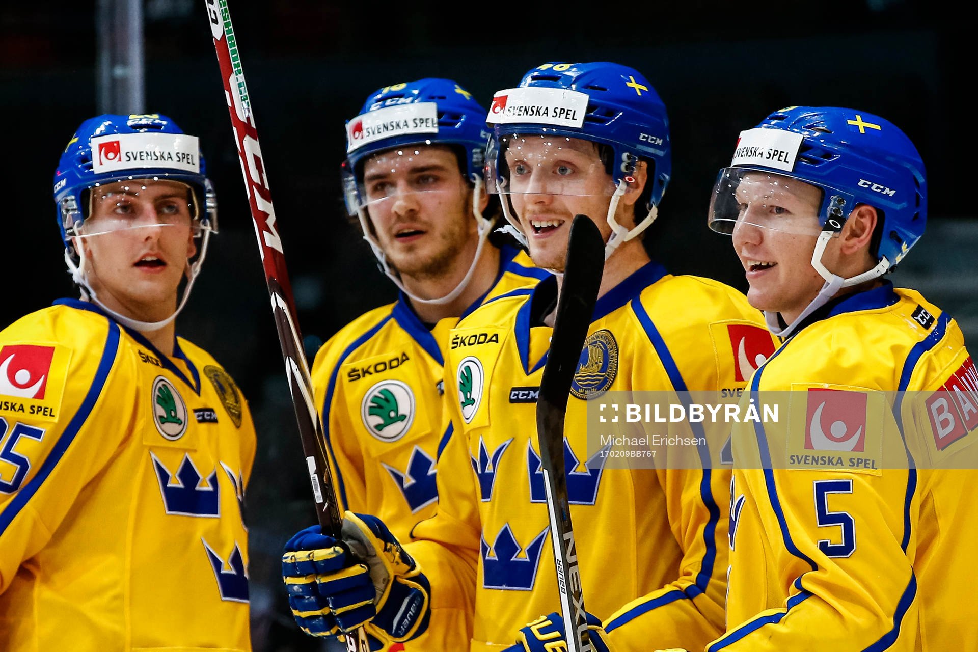 Sveriges Philip Holm , Carl Klingberg och Andreas Borgman