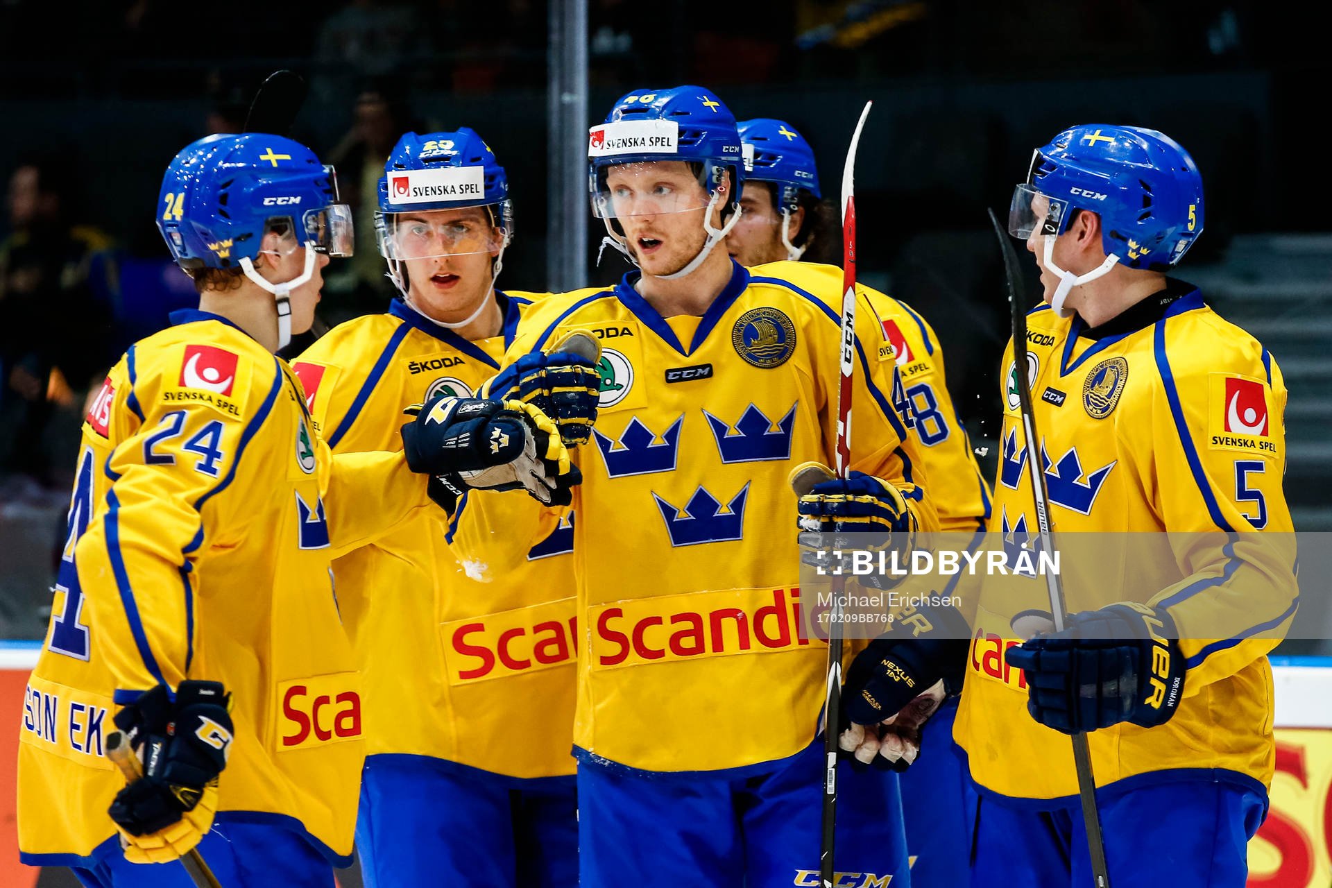 Sveriges Philip Holm , Carl Klingberg och Andreas Borgman