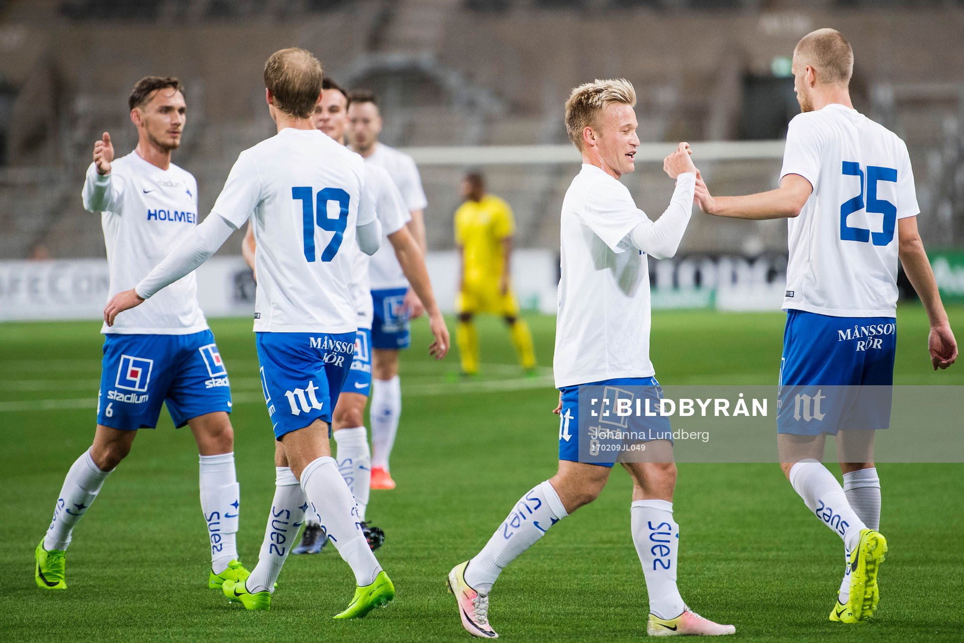 Norrköpings Nicklas Bärkroth och Filip Dagerstål jublar