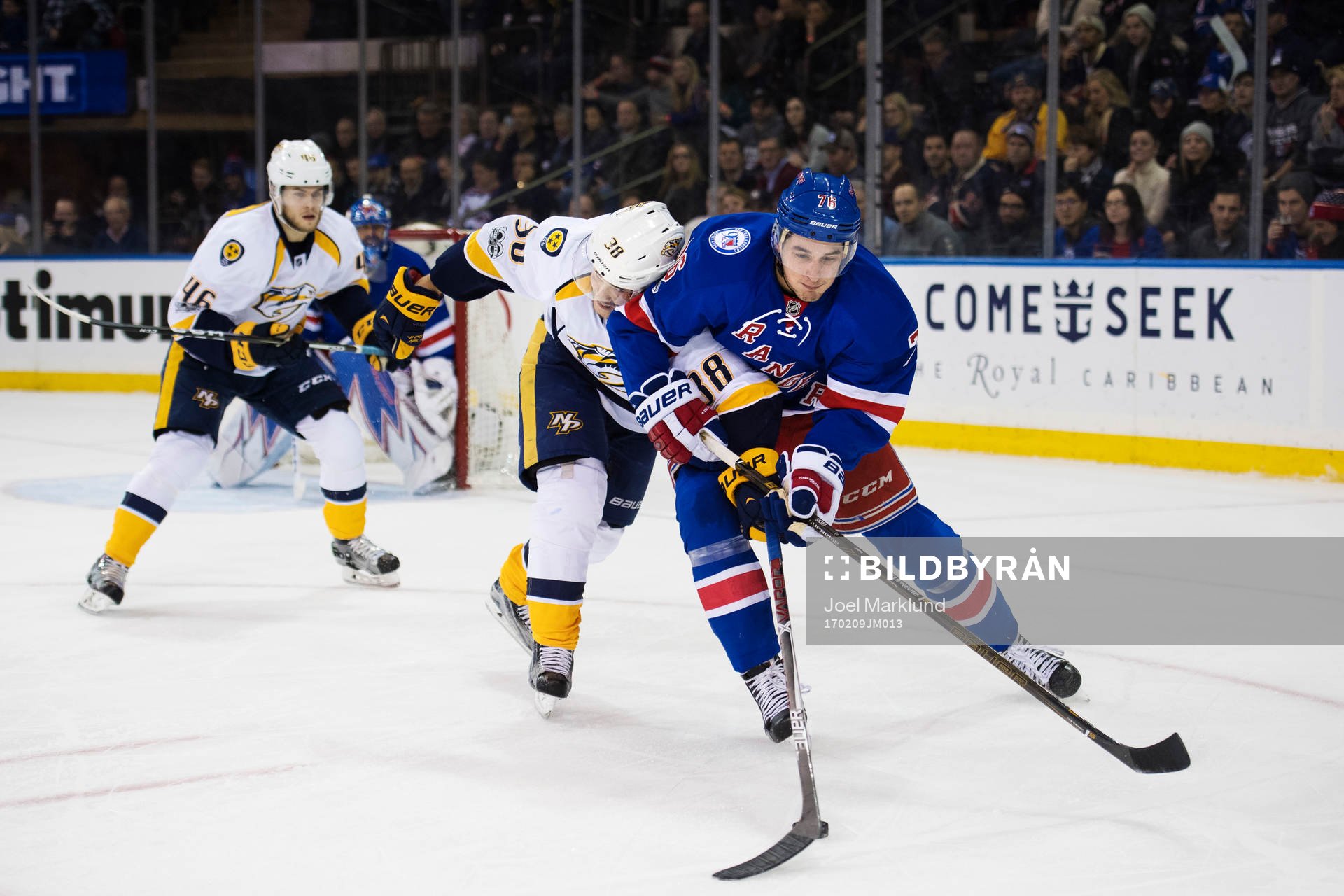 Predators Viktor Arvidsson utmanar Rangers Brady Skjei