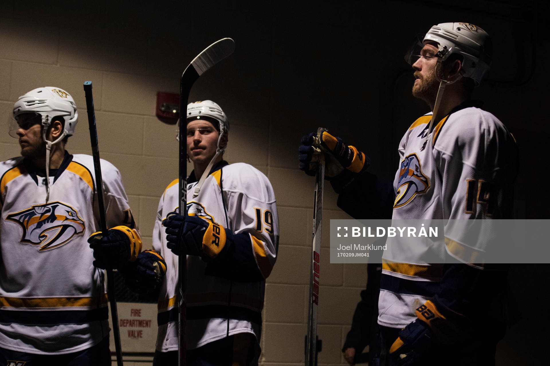 Predators Viktor Arvidsson, Calle Järnkrok och Mattias