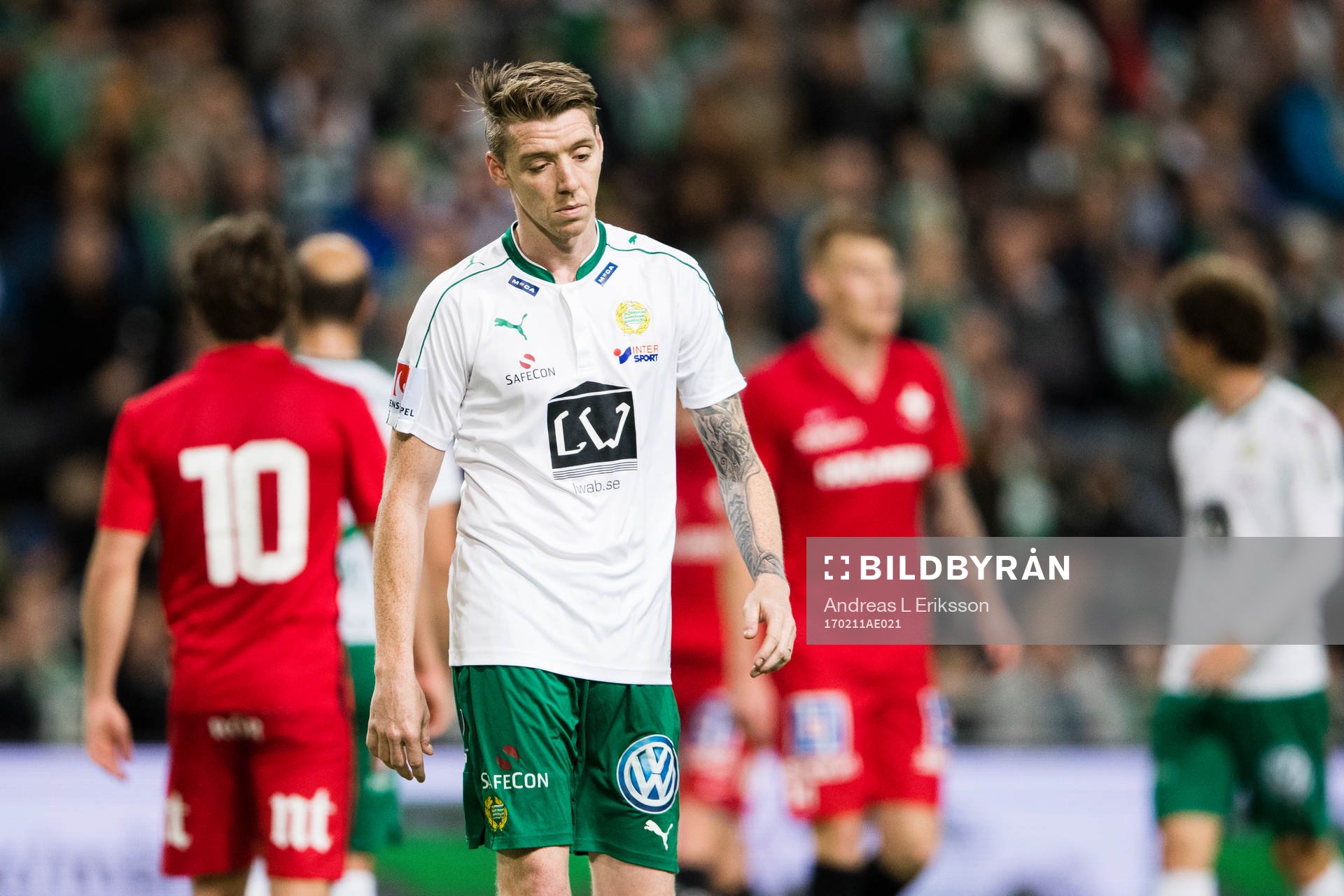 Hammarbys Birkir Már Saevarsson deppar