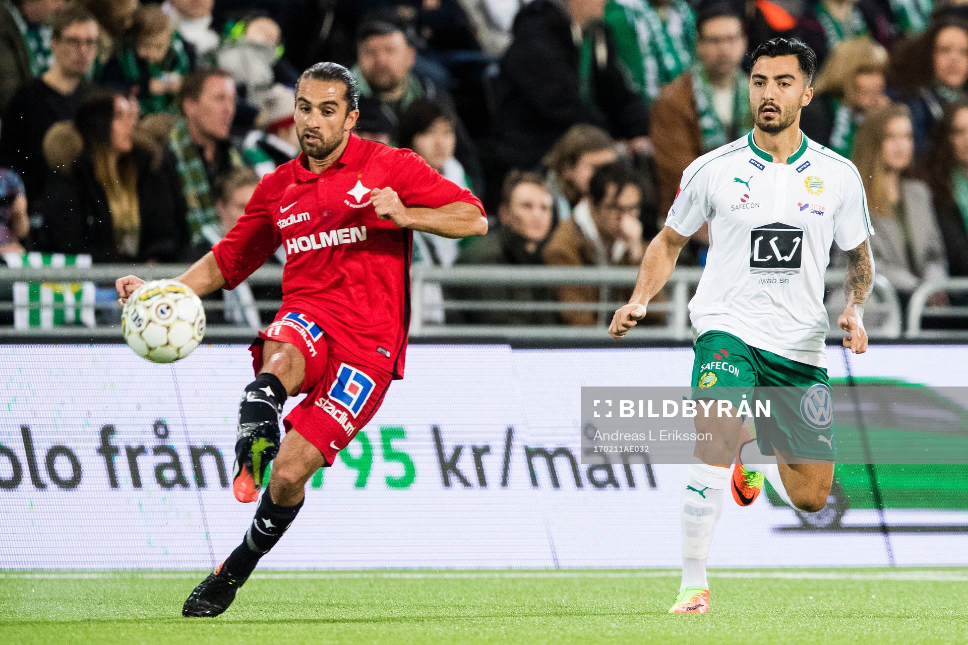 Norrköpings Christopher Telo och Hammarbys Jiloan Hamad