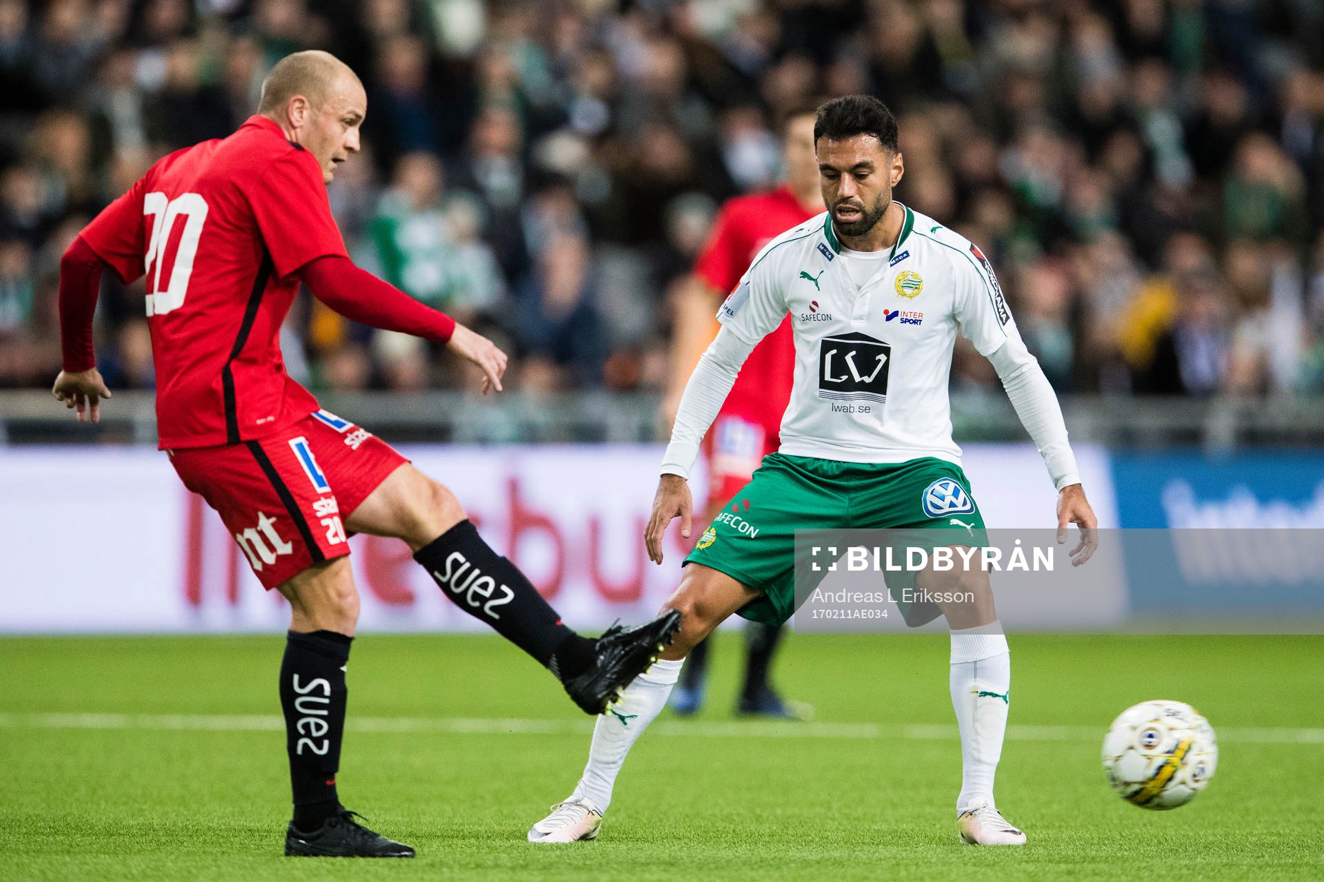 Norrköpings Daniel Sjölund och Hammarbys Imad Khalili