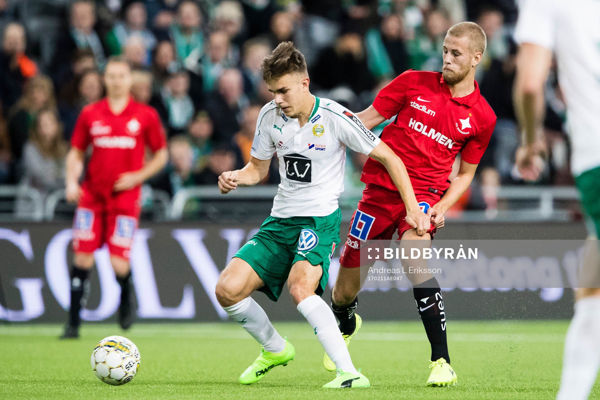 Hammarbys Dusan Jajic och Norrköpings Nicklas Bärkroth
