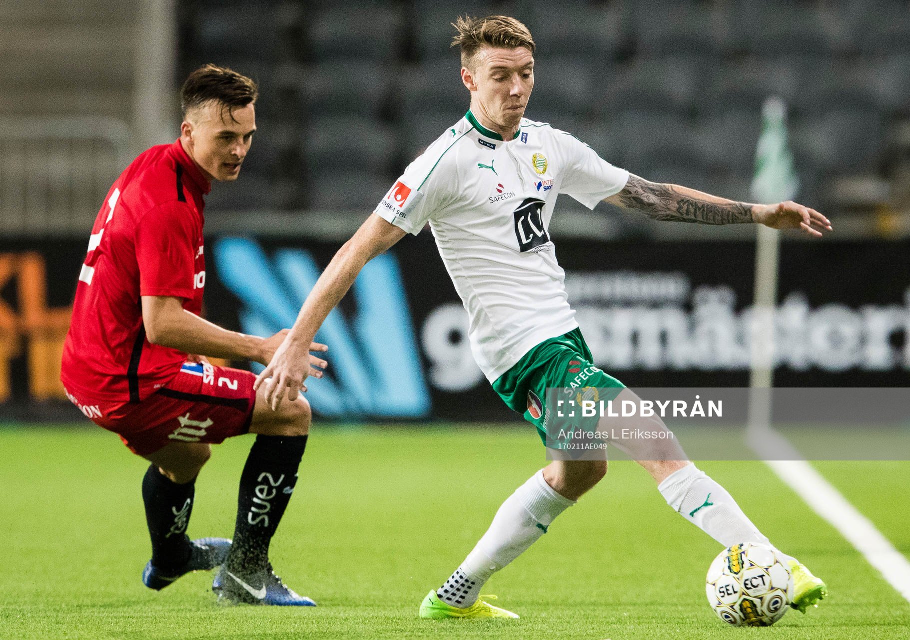 Norrköpings Henrik Castegren och Hammarbys Birkir Már