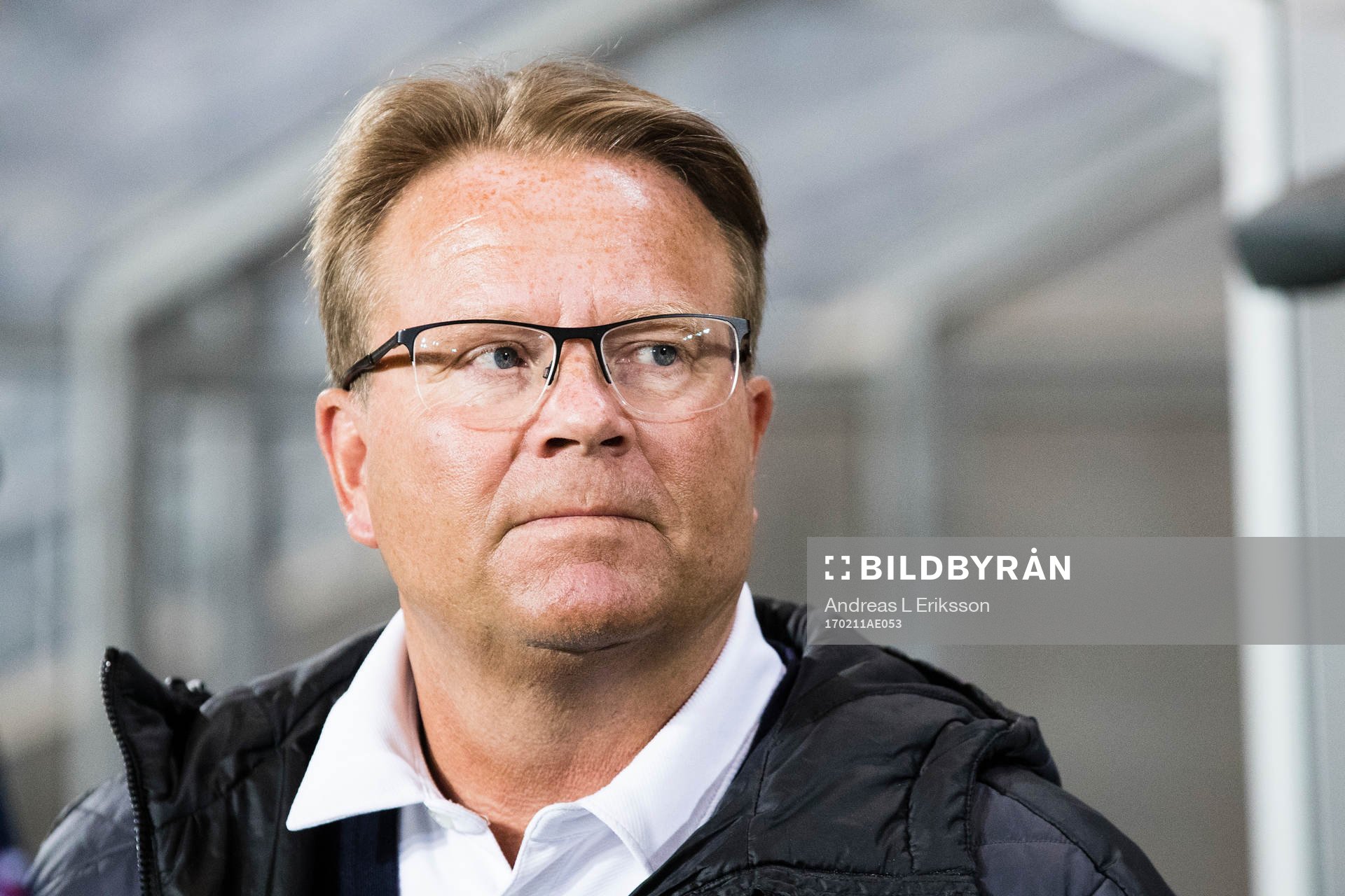 Hammarbys sportchef Mats Jingblad innan träningsmatchen i